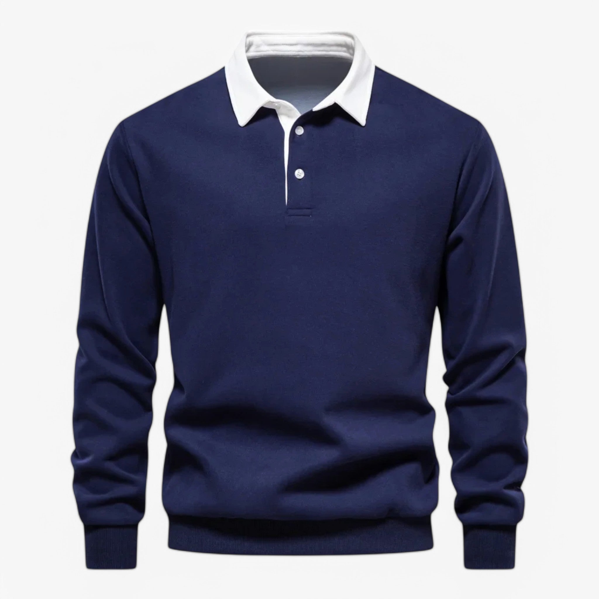 Steve | Maglione Polo Elegante - Blu marino - A54 - Concept Palermo