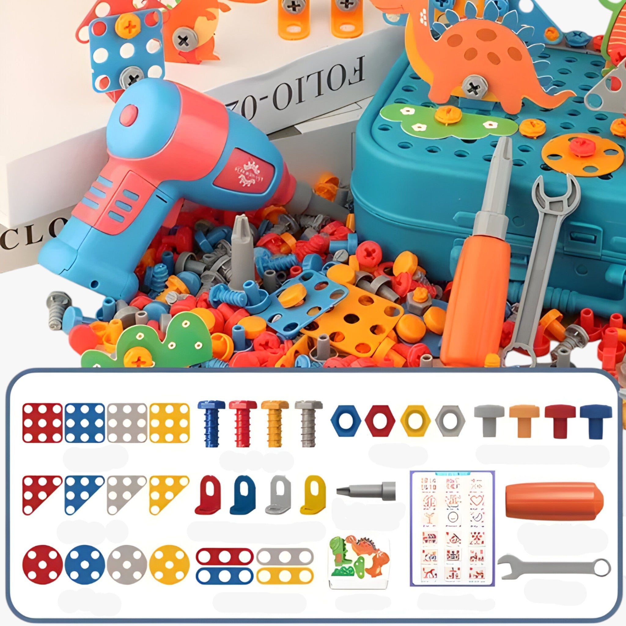 Set di Viti™ - Divertimento Costruttivo Avventuroso - Cacciavite - Verde - kids kids toys - Concept Palermo