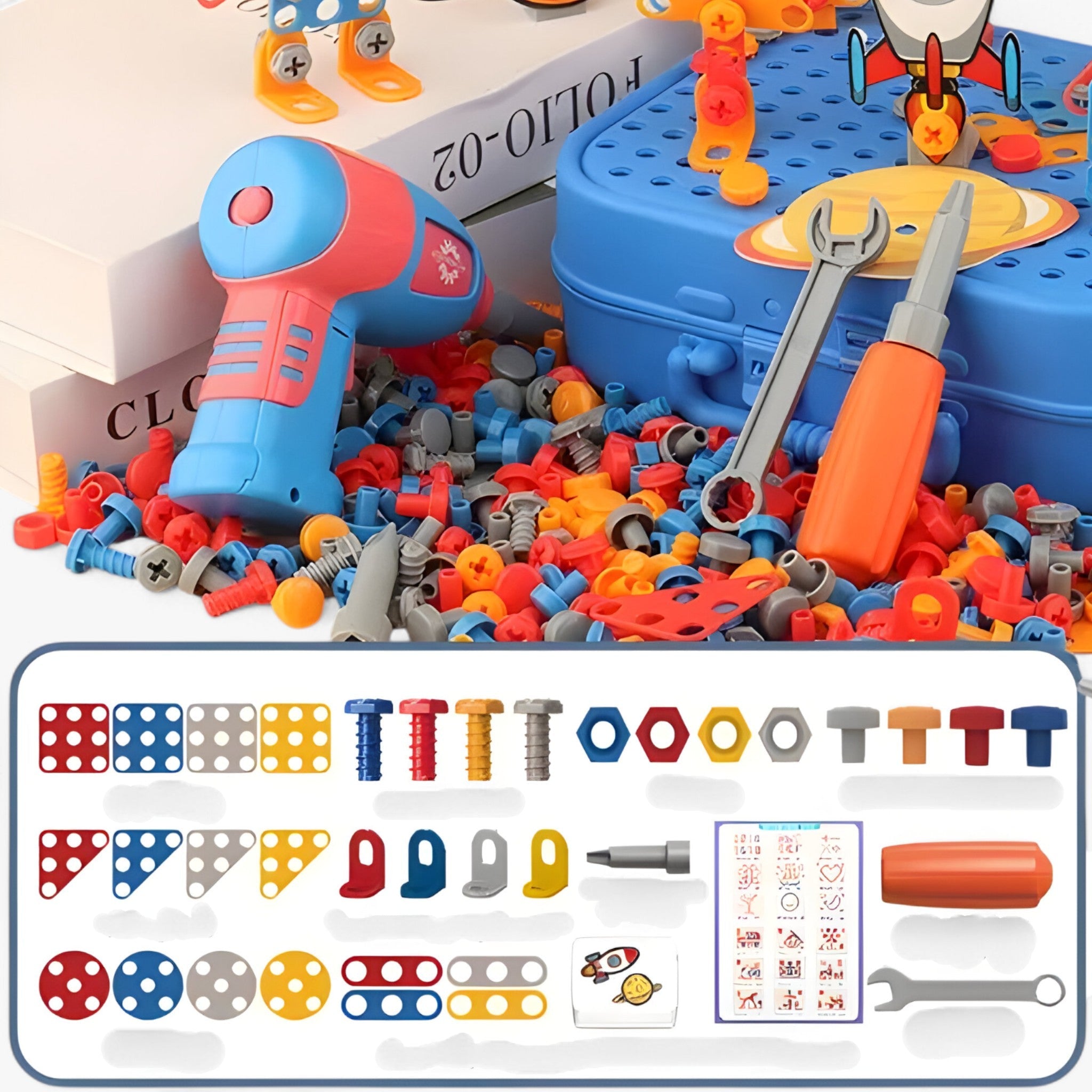 Set di Viti™ - Divertimento Costruttivo Avventuroso - Cacciavite - Blu - kids kids toys - Concept Palermo