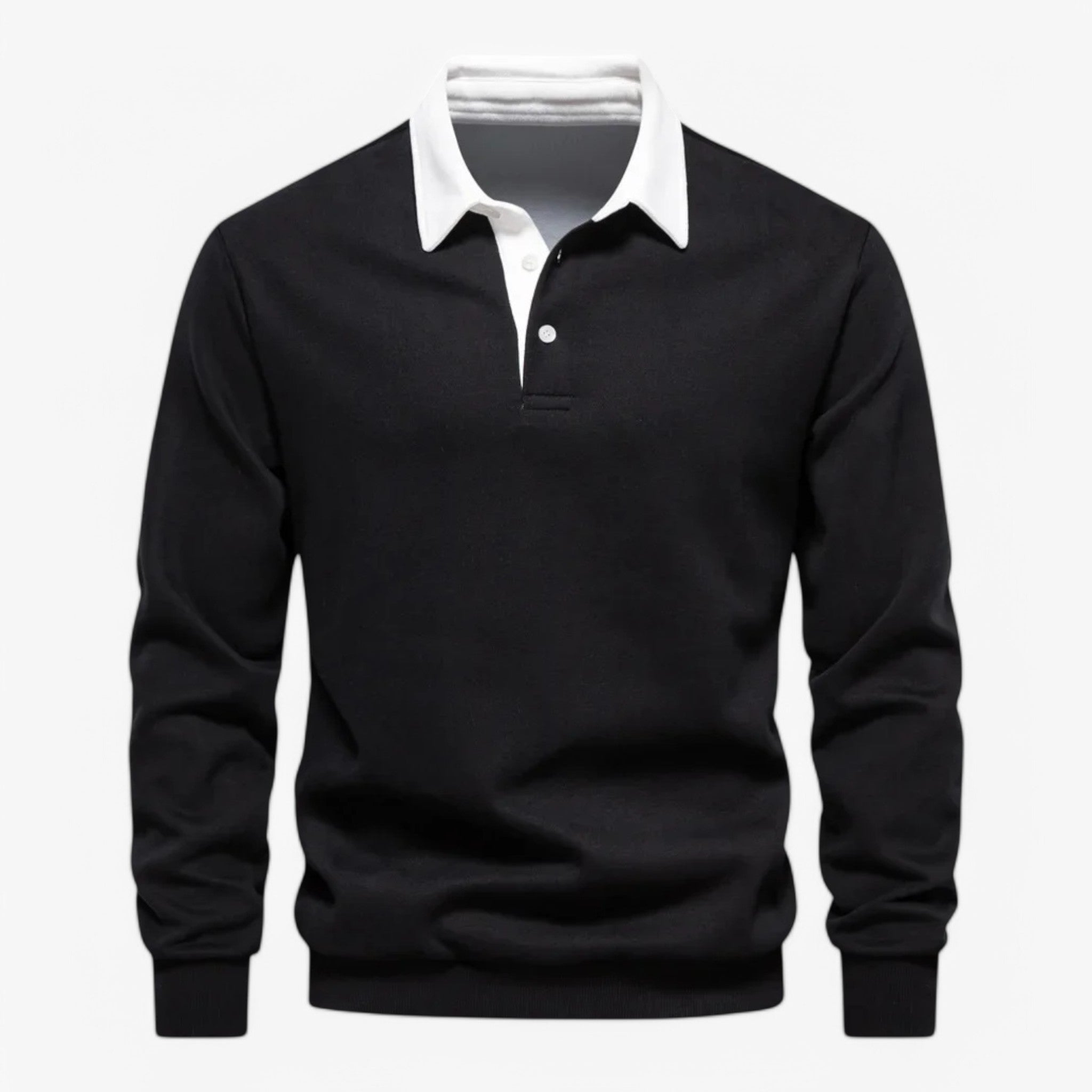 Steve | Maglione Polo Elegante - Nero - A54 - Concept Palermo