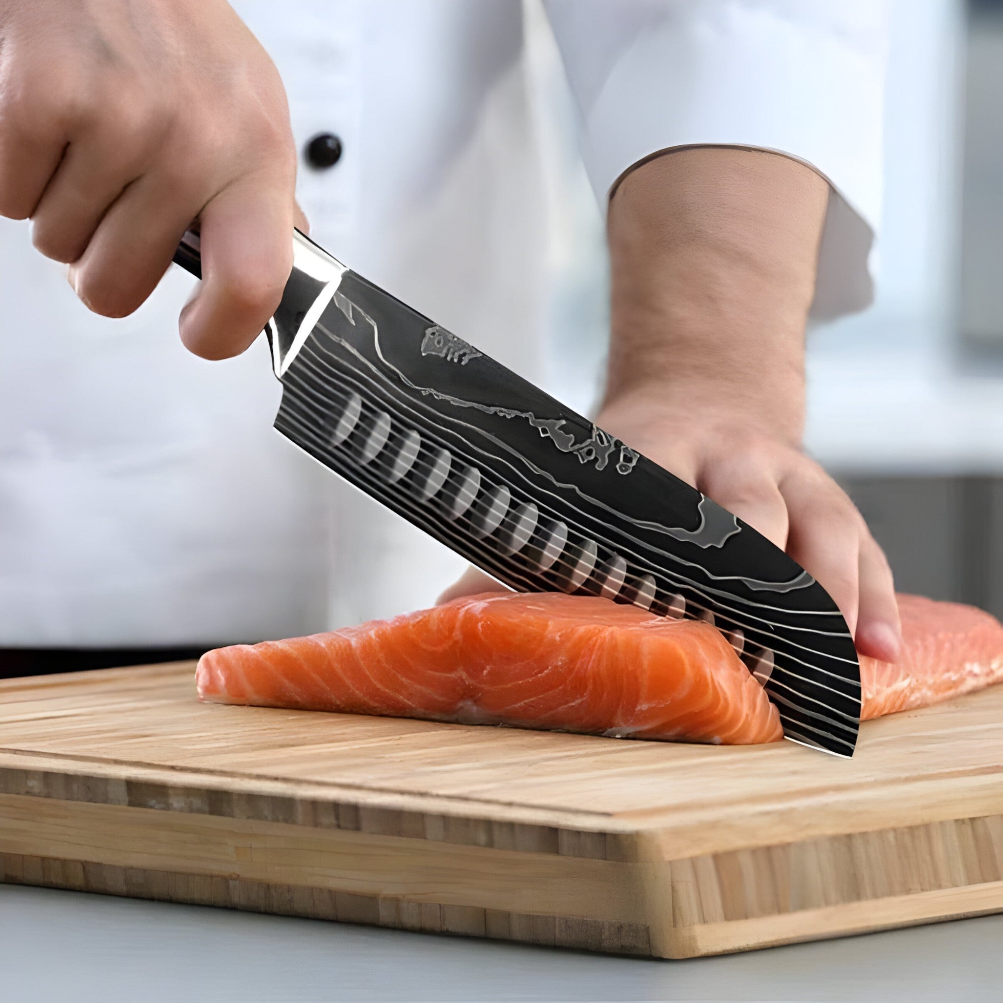 Calla - set di coltelli da cucina giapponesi di alta qualità con motivo damasco - - damascus pattern high-quality knife Japanese knife kitchen knife set Kitchen Knives knife set knives - Concept Palermo