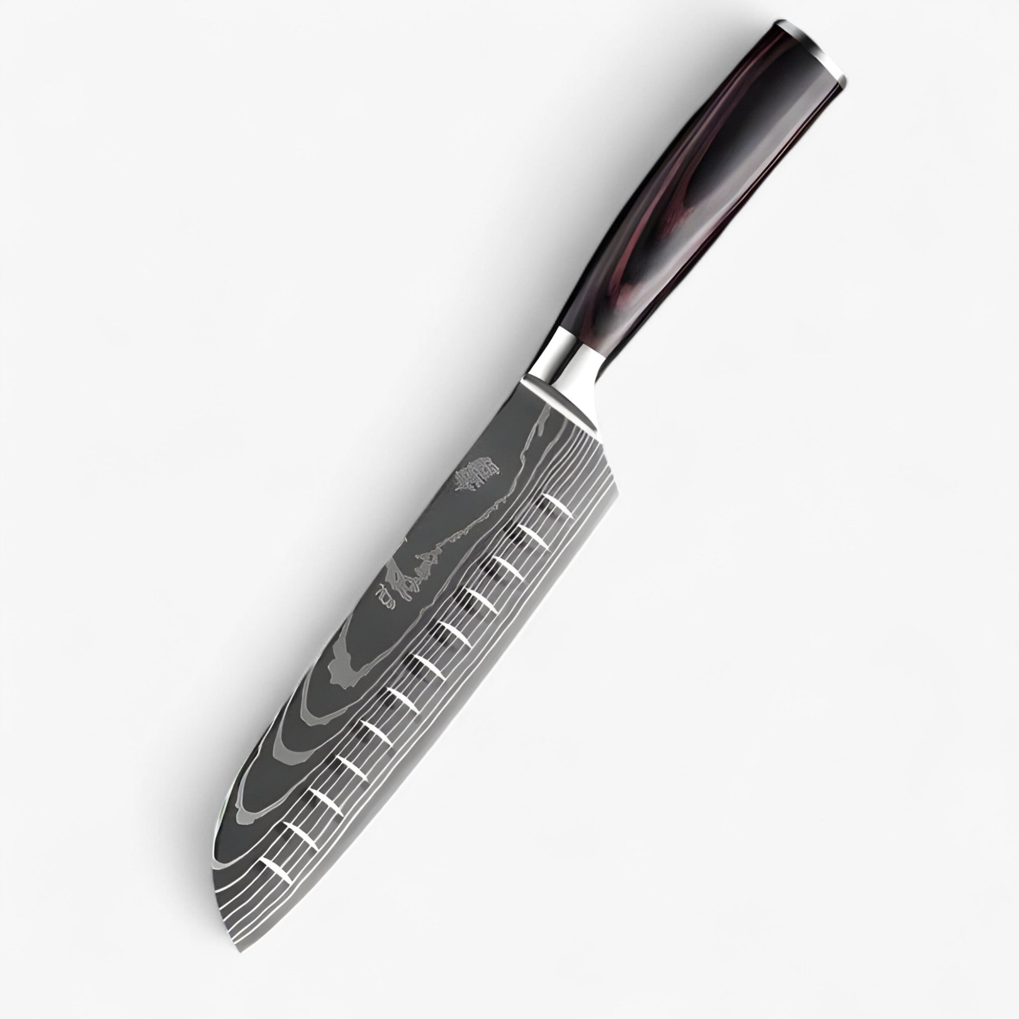 Calla - set di coltelli da cucina giapponesi di alta qualità con motivo damasco - COLTELLO SANTOKU DA 7" - damascus pattern high-quality knife Japanese knife kitchen knife set Kitchen Knives knife set knives - Concept Palermo