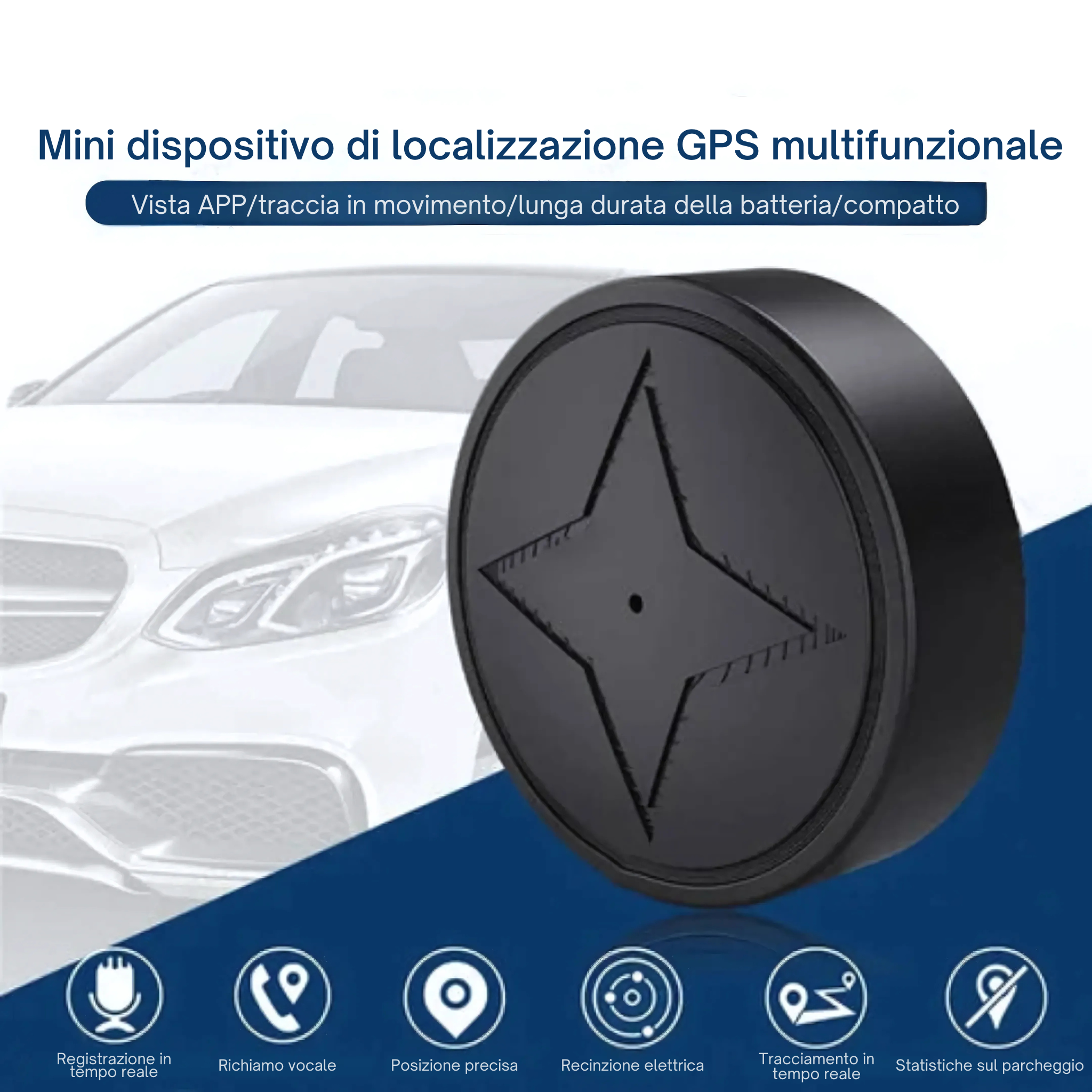 EasyTrack - Piccolo tracker GPS senza fili con montaggio magnetico - - new - Concept Palermo