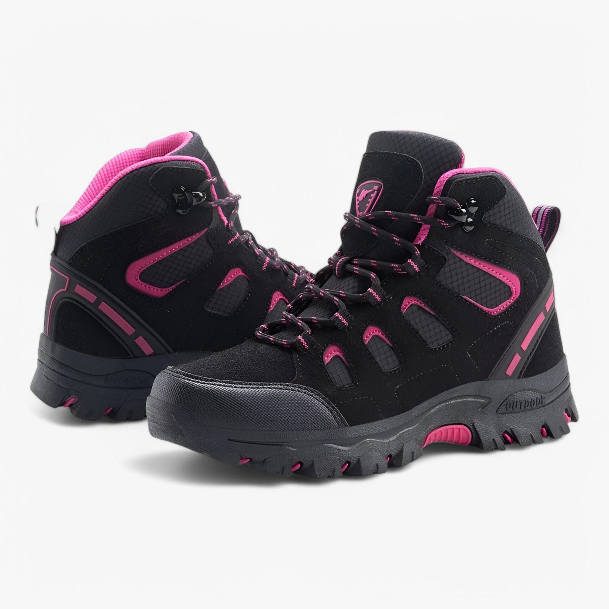 Scarpe da trekking con suola esterna antiscivolo - Rosa nera 2 - hiking boots hiking shoes - Concept Palermo