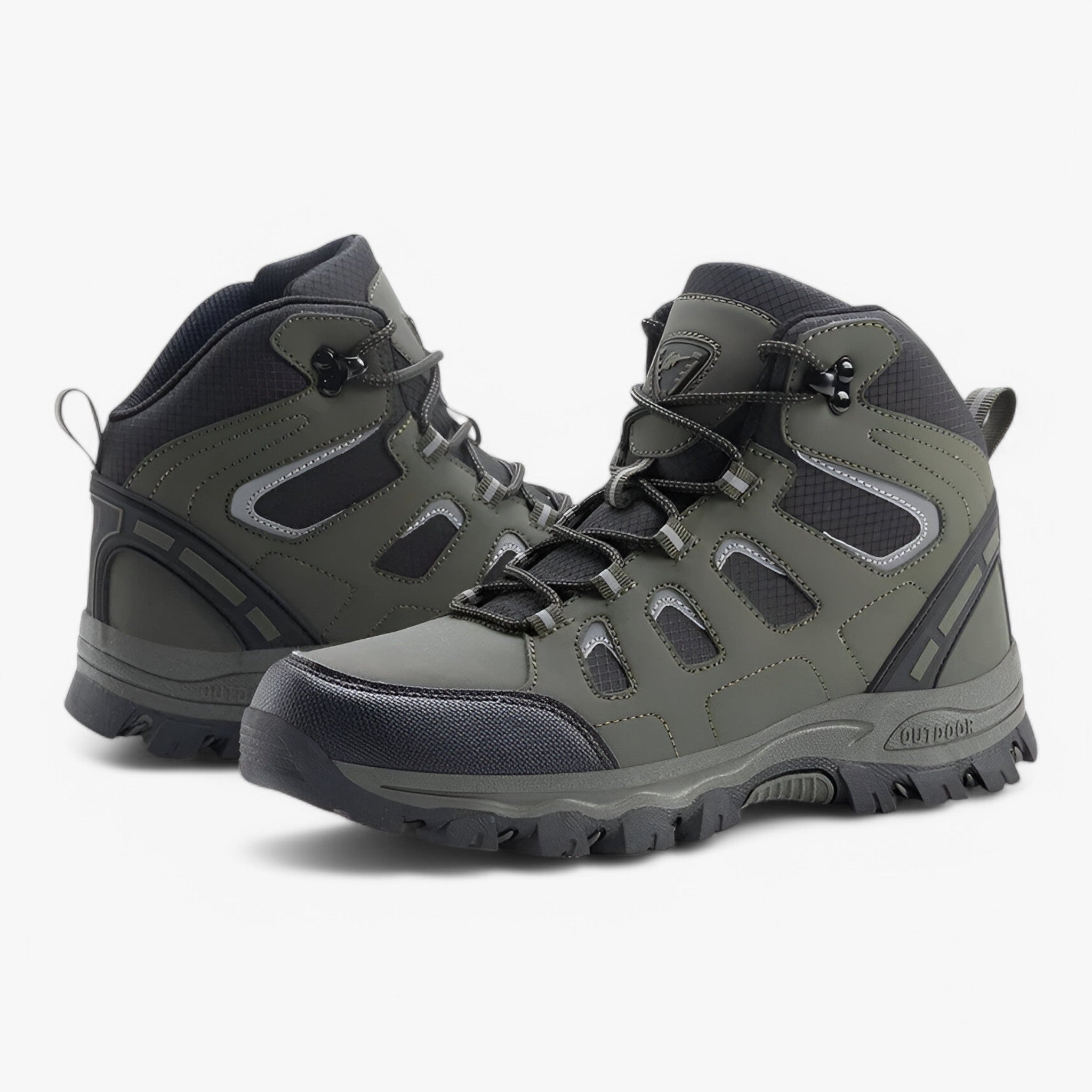 Scarpe da trekking con suola esterna antiscivolo - Verde scuro - hiking boots hiking shoes - Concept Palermo