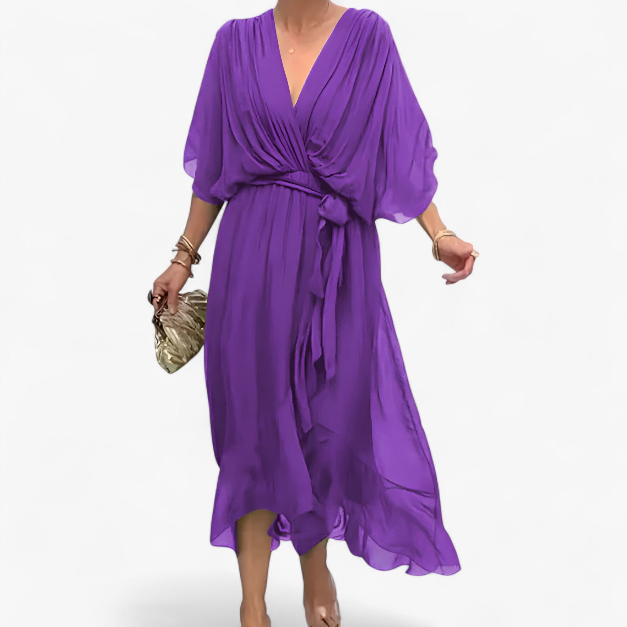 Aliyah | Abito da donna in chiffon - Viola - - Concept Palermo