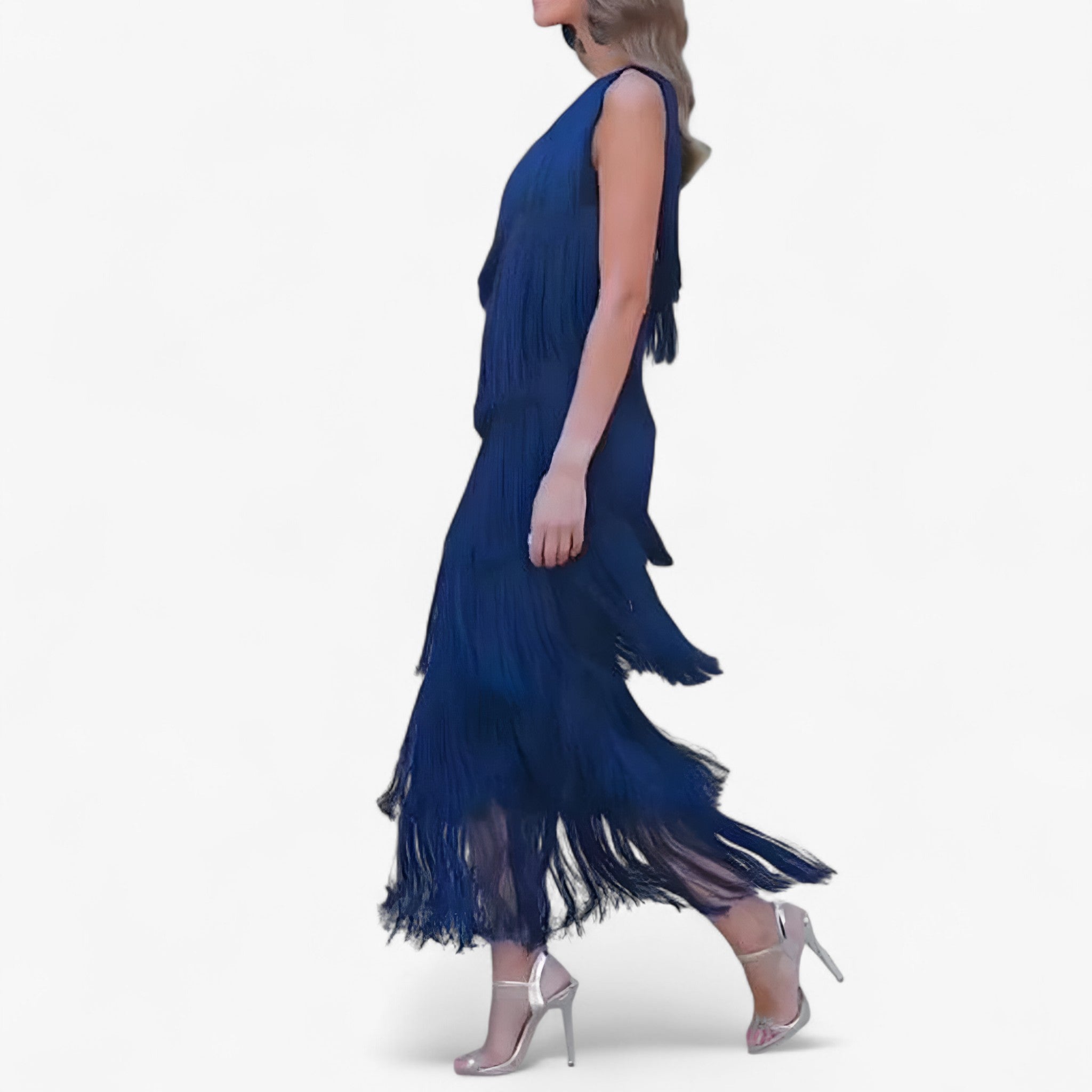 Liana | Abito Elegante con Frange – Movimento Che Incanta a Ogni Passo - - abito da ballo abito da festa abito elegante donna look da sera vestito con frange vestito glamour - Concept Palermo