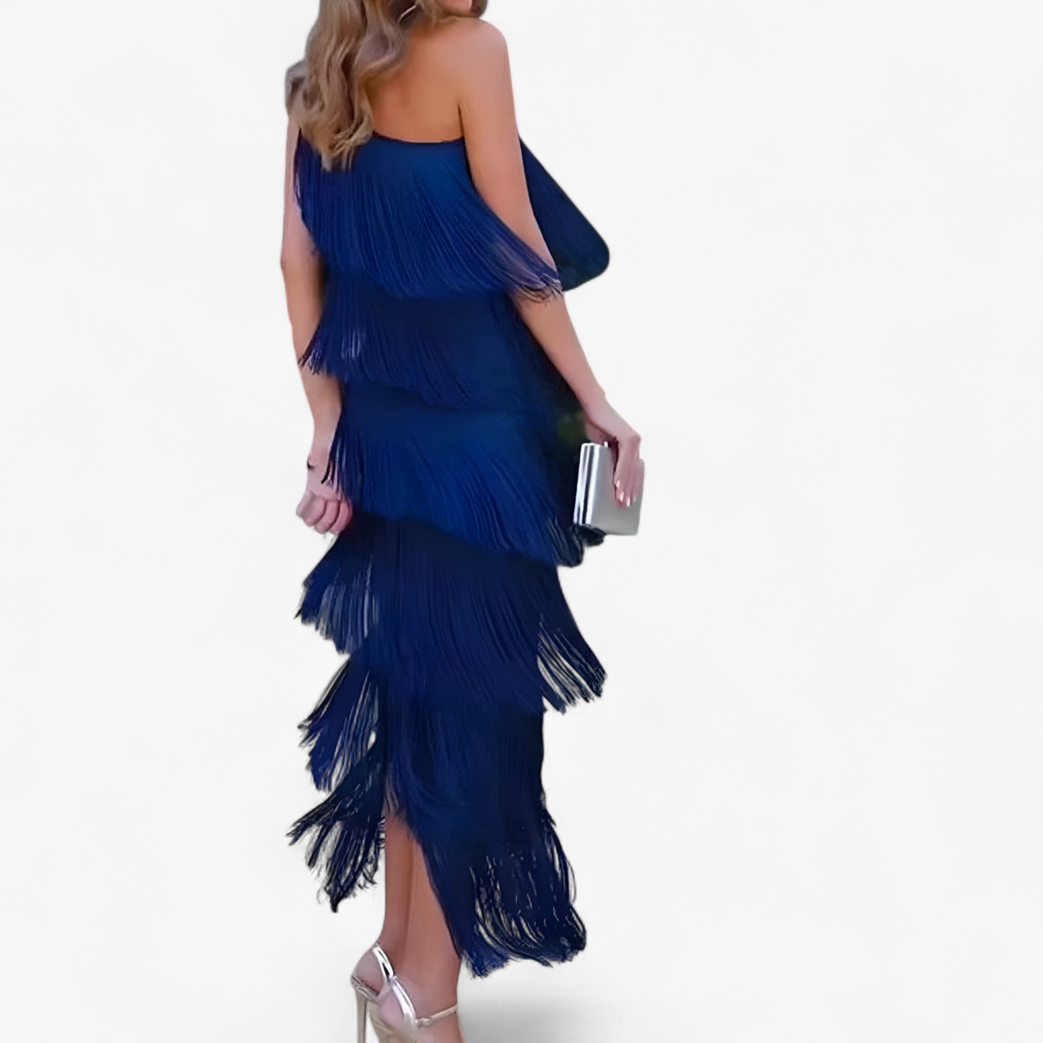 Liana | Abito Elegante con Frange – Movimento Che Incanta a Ogni Passo - - abito da ballo abito da festa abito elegante donna look da sera vestito con frange vestito glamour - Concept Palermo