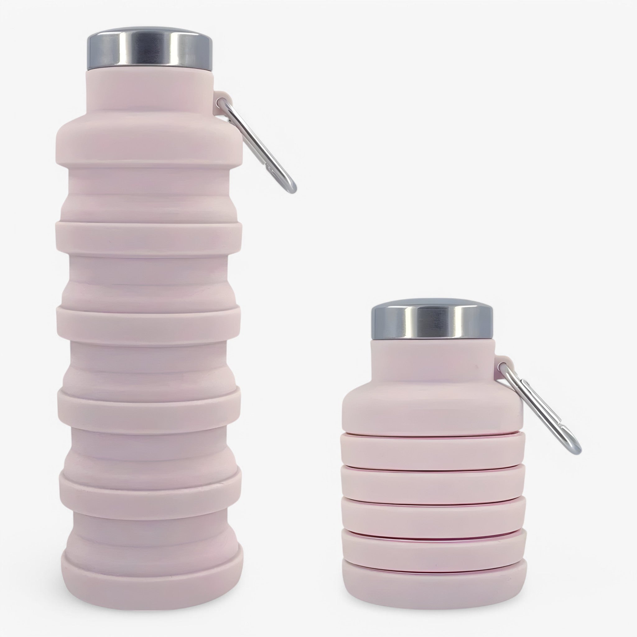 Borraccia in silicone pieghevole da 500ml - Rosa - 500ml silicone water bottle - Concept Palermo