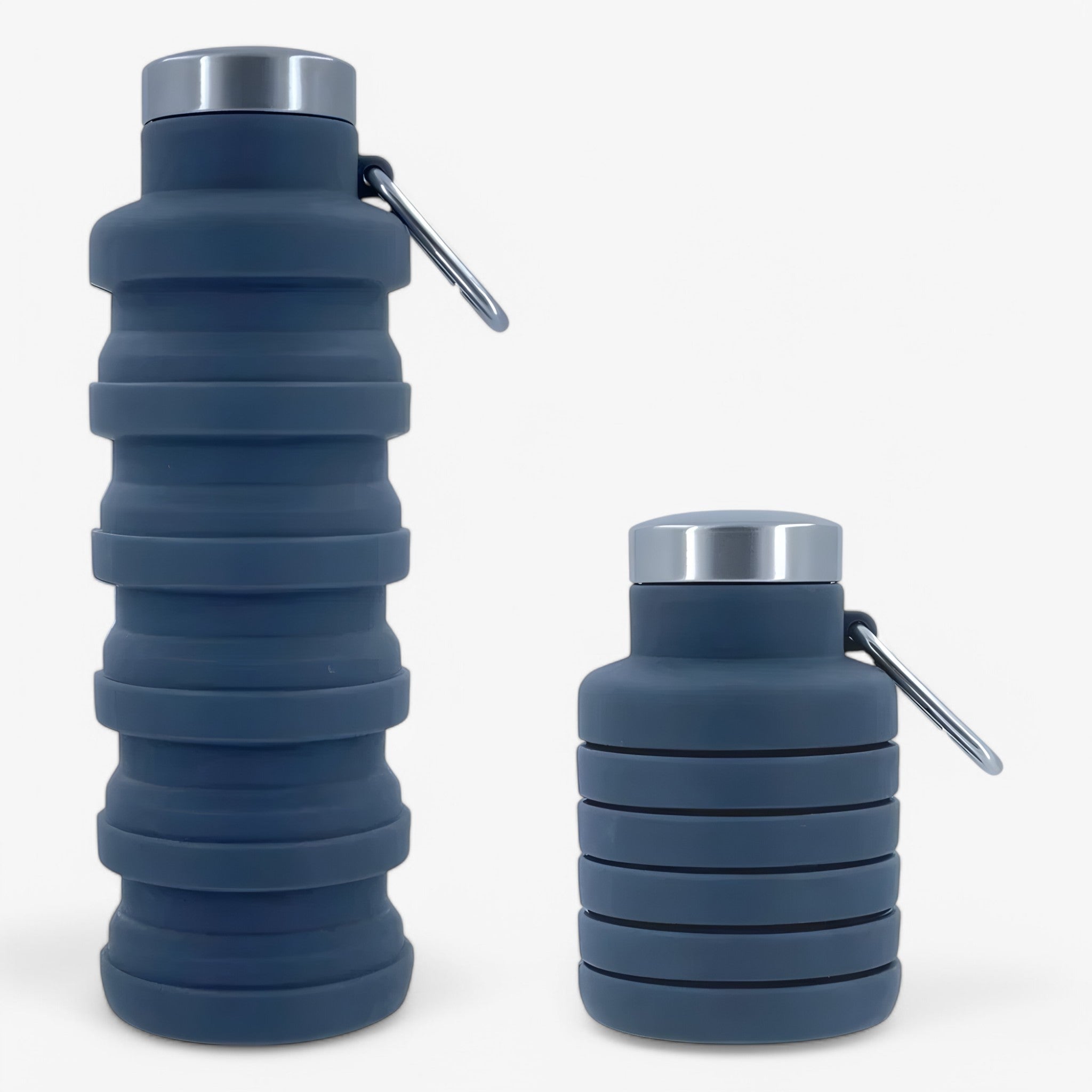 Borraccia in silicone pieghevole da 500ml - Blu - 500ml silicone water bottle - Concept Palermo