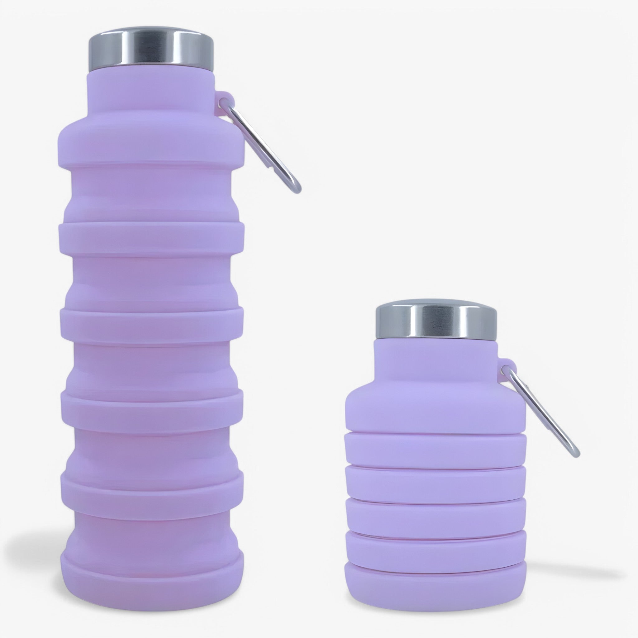 Borraccia in silicone pieghevole da 500ml - Violetto - 500ml silicone water bottle - Concept Palermo