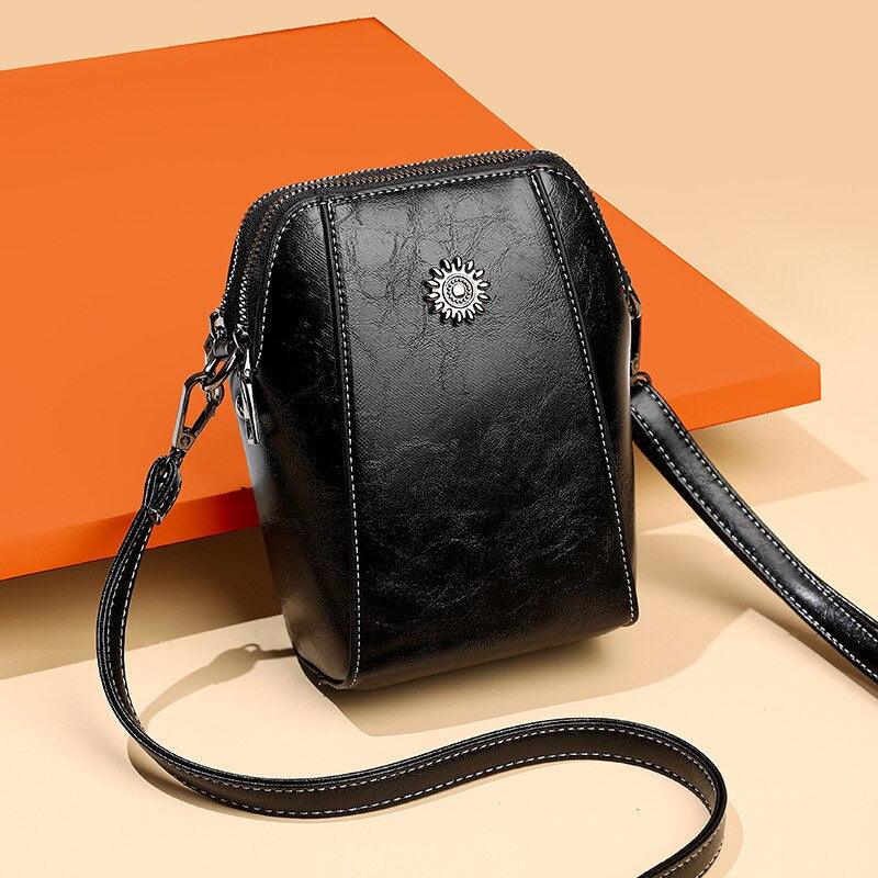 LeatherBag™ - Custodia per cellulare - Nero (disponibili 4 pezzi) - Bags Shoulder Bags women bags womens wallet - Concept Palermo