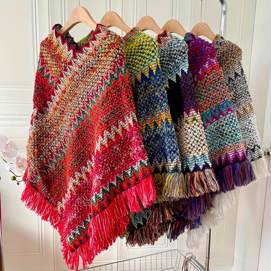 Louisa | Poncho da donna ispirato allo stile boho - - boho women's fashion - Concept Palermo