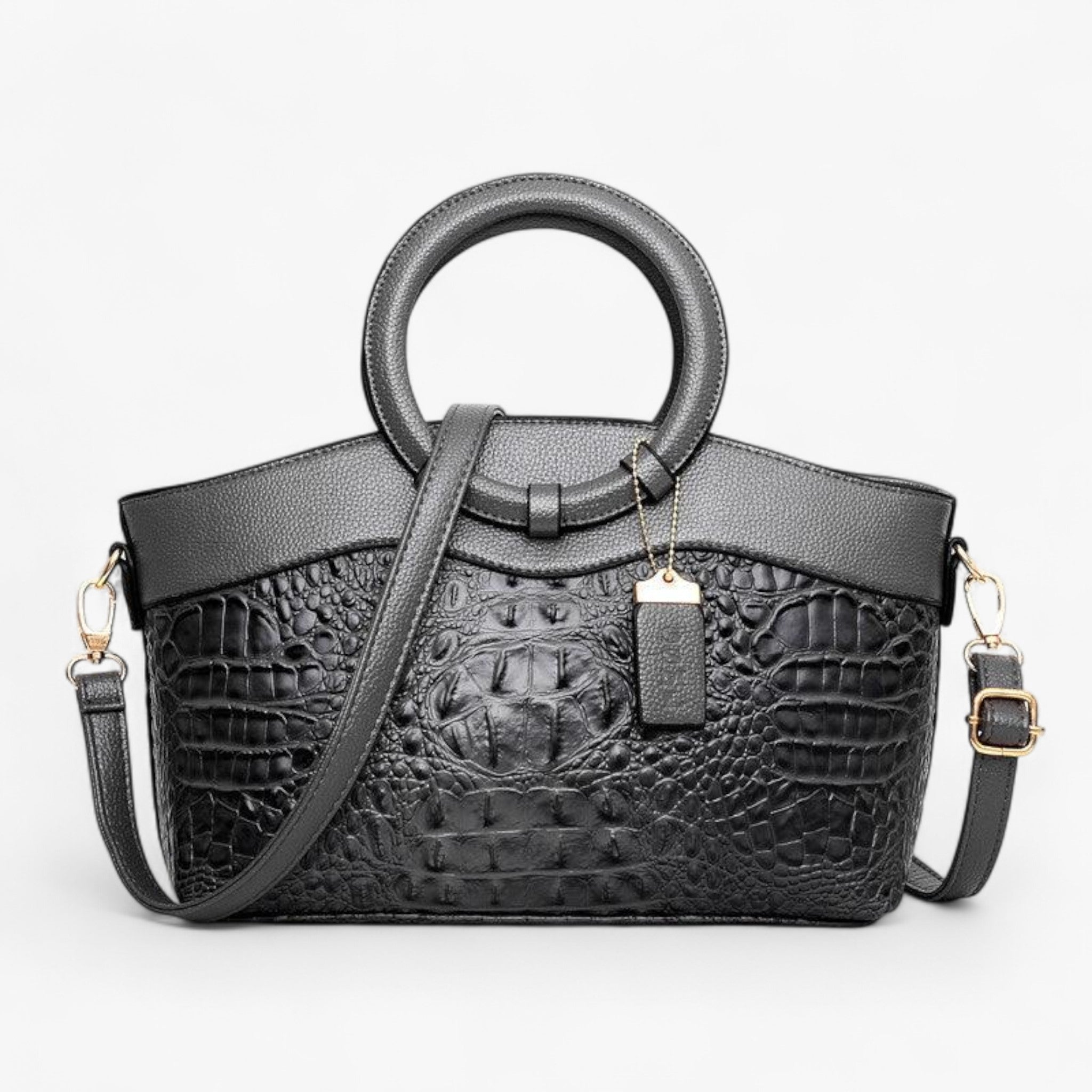 LuxeCroco™ - Borse da donna di lusso - Grigio grafite - Bags handbags Women's handbags - Concept Palermo