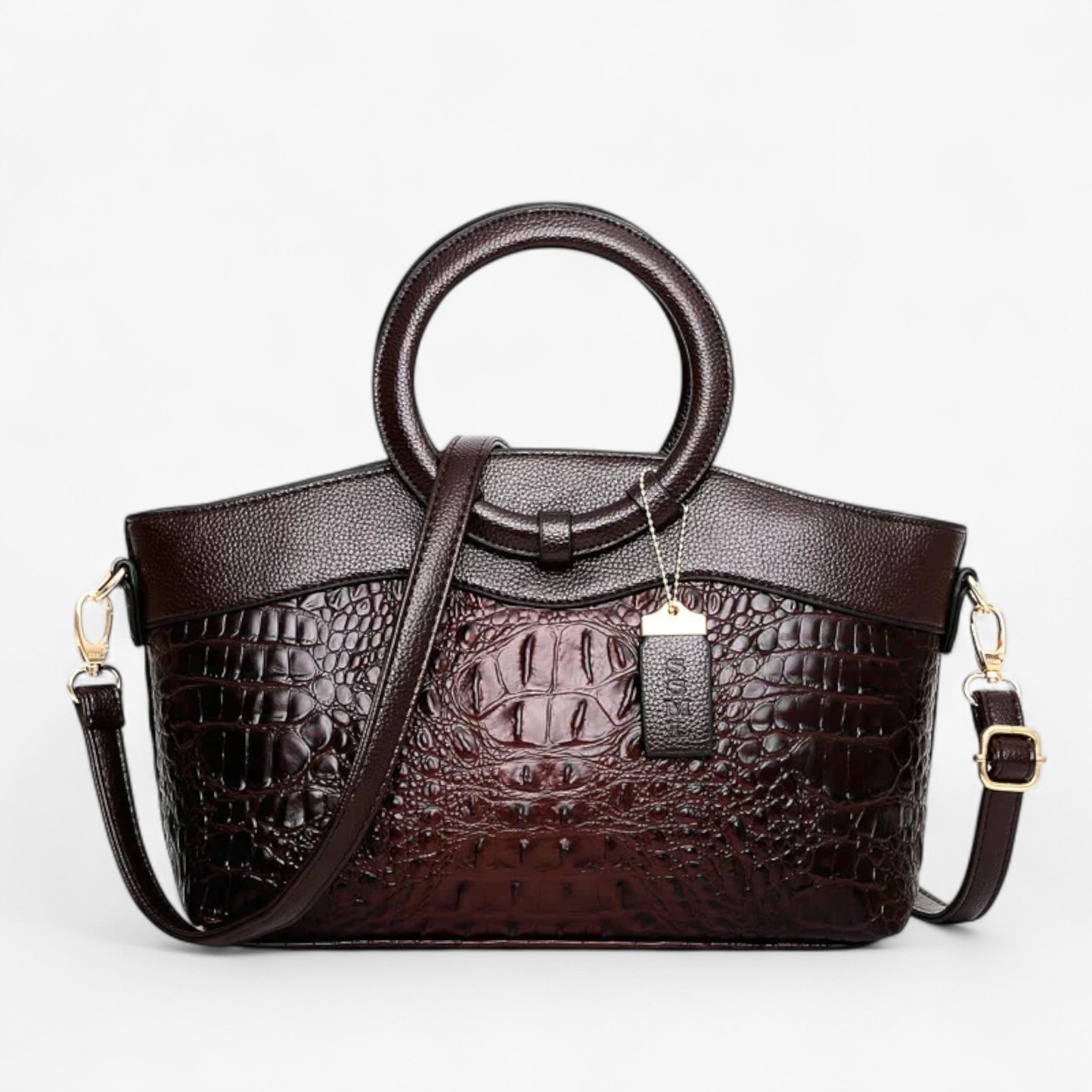 LuxeCroco™ - Borse da donna di lusso - Marrone moka - Bags handbags Women's handbags - Concept Palermo