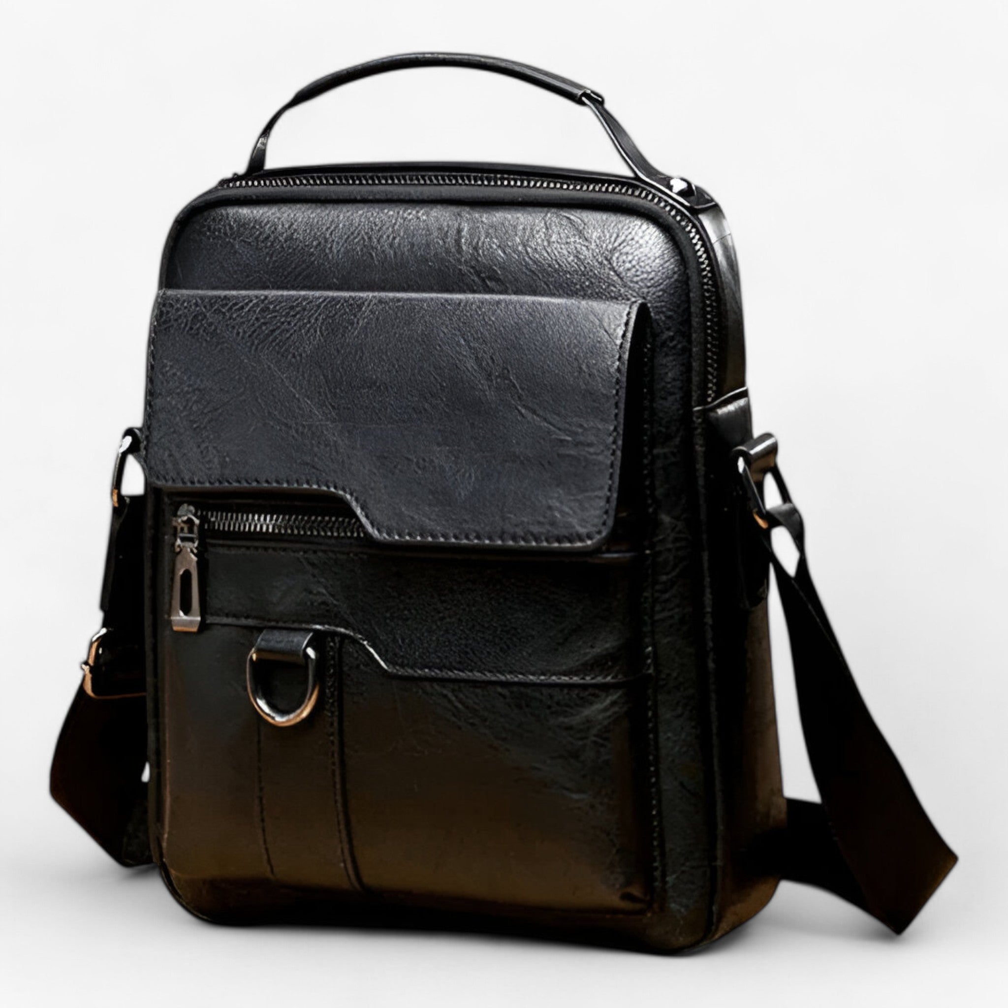 Borsa a tracolla LuxeLeather™ - Moderna ed elegante - Nero (ne restano solo 3) - Heren collectie Old (Google) old_google - Concept Palermo