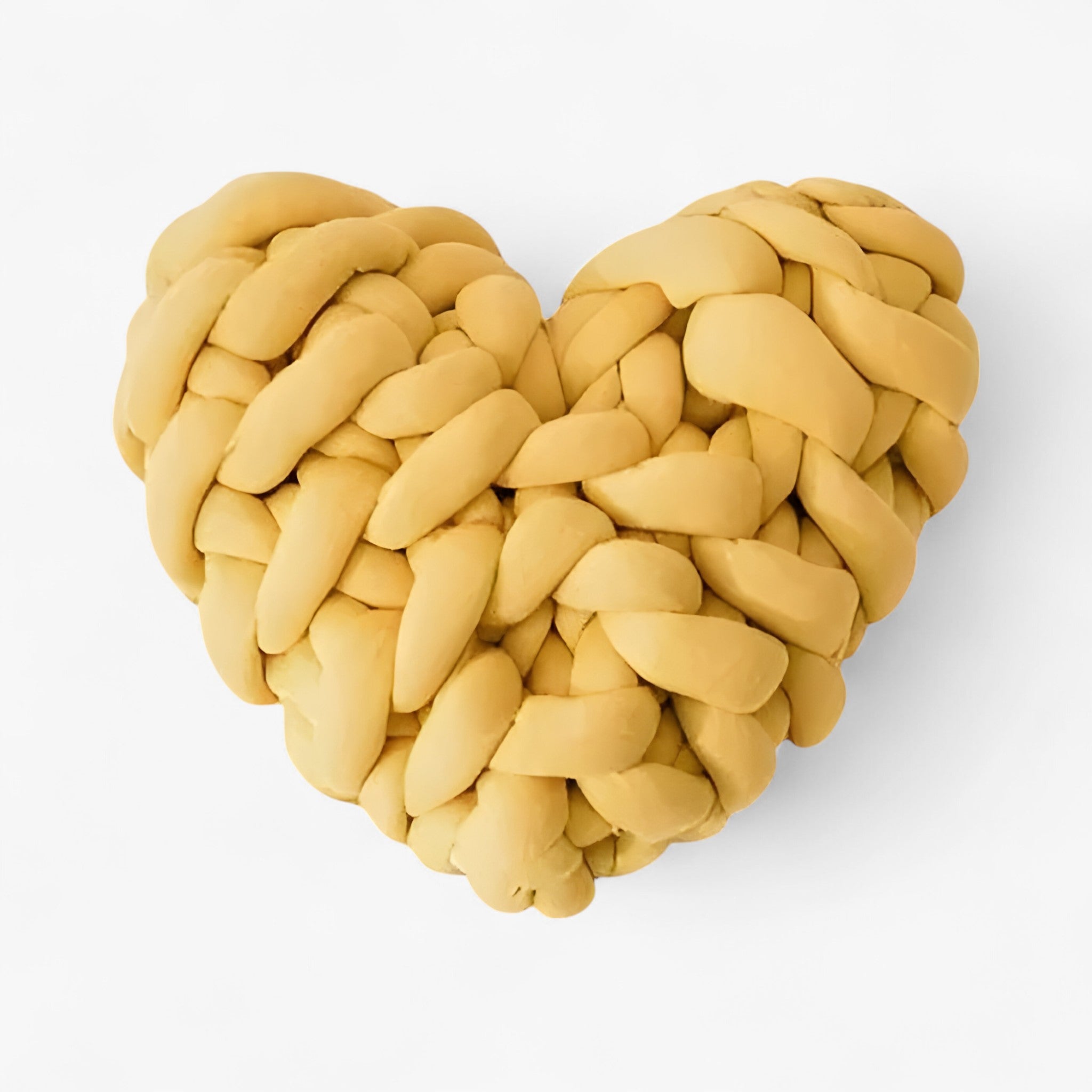 Heartpillow | Cuscino a forma di cuore in maglia grossa per una casa accogliente - Giallo - Cotton Pillow cute pillow Decoration Pillow dekoration Fluffy pillow Heart pillow Heart-Shaped Pillow Love Pillow throw pillow case Warm and Cozy Warm Hug - Concept Palermo