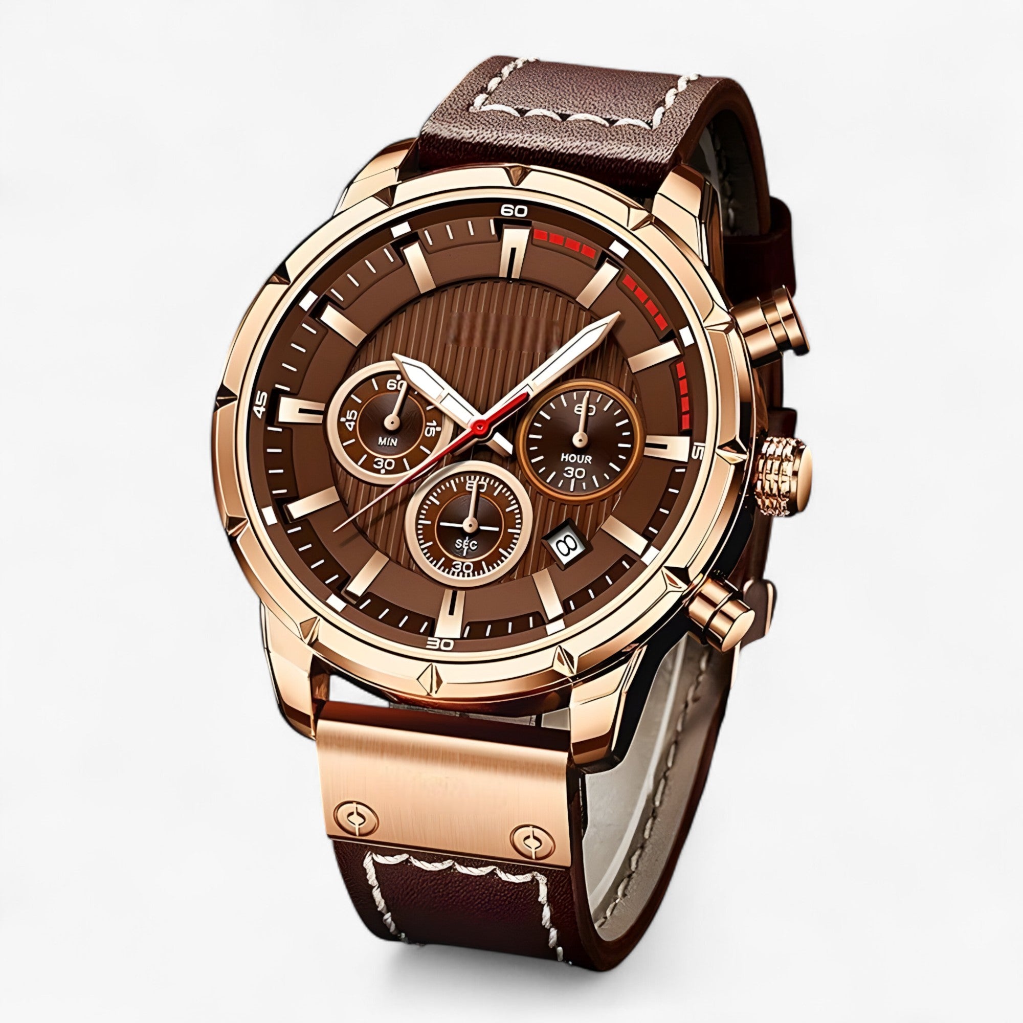 DOM Titan | Orologio da Uomo - Stile Robusto con Luce Integrata - Rallegra rosa dorato - new_for_google_may Watches - Concept Palermo