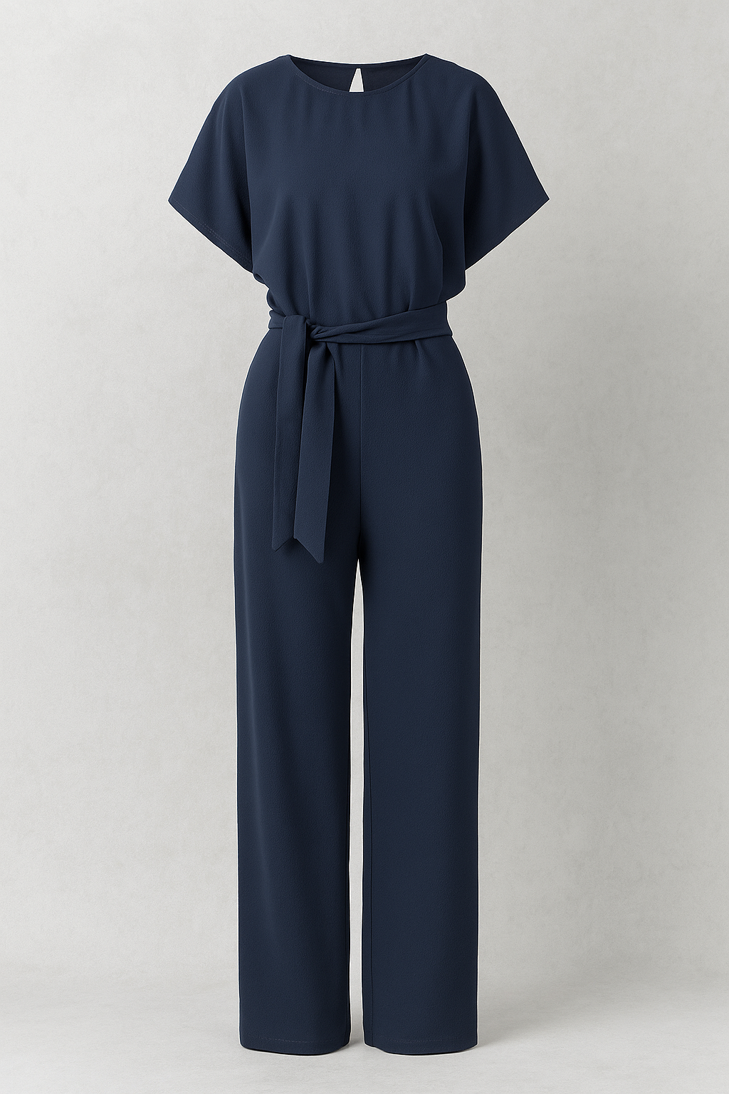 Wolff | Tuta elegante da donna con pantalone aderente e maniche fluide - Blu scuro - simple-and-stylish-jumpsuit-ai - Concept Palermo