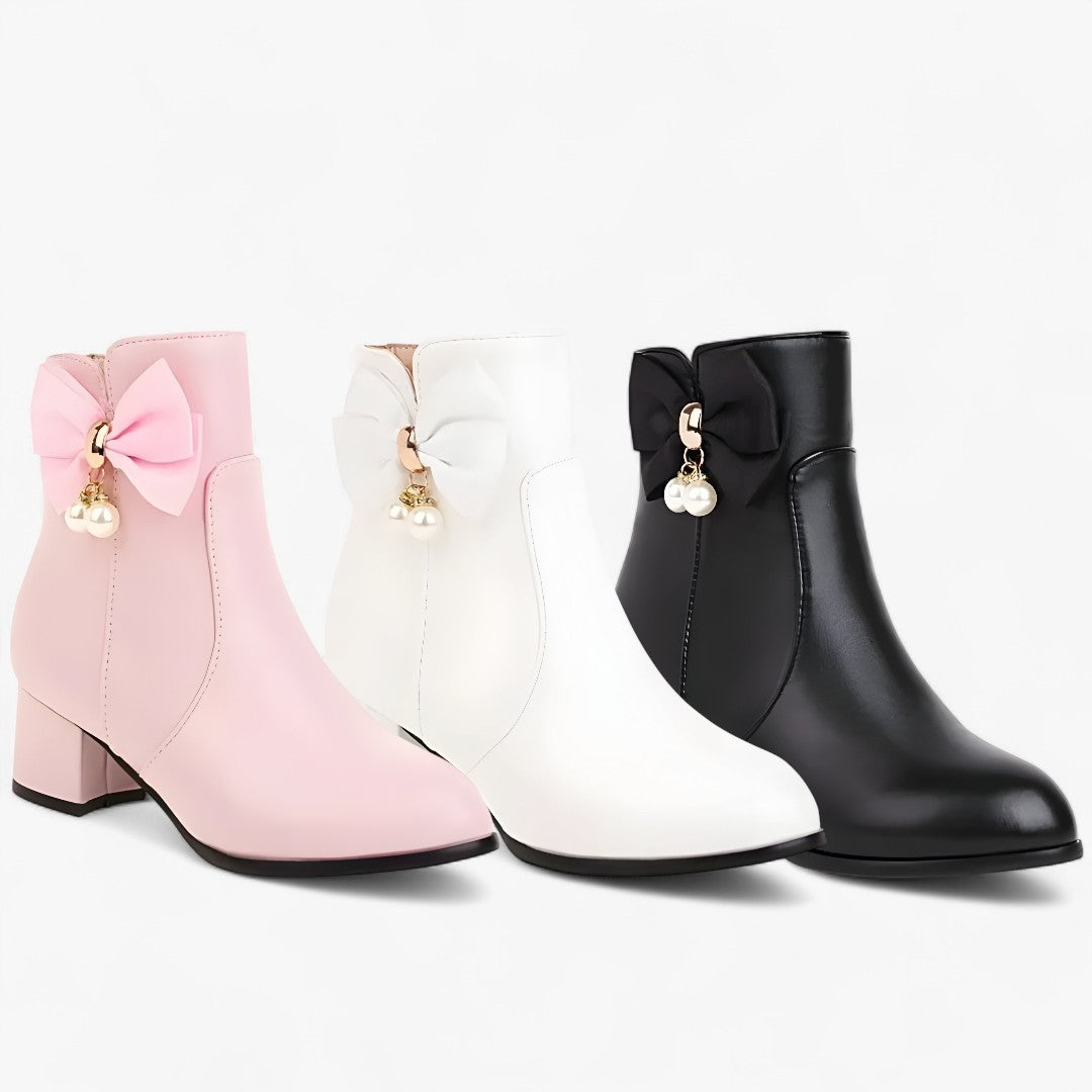 Isabelle | Stivaletti con fiocco e tacco alto per taglie comode - - BOOTS Boots & Shoes - Concept Palermo