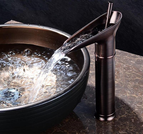 Huck - Waterfall rubinetto antico rubinetto per lavabo da bagno miscelatore per lavabo in ottone - - antique bathroom antique faucet Bathroom Bathroom Faucets faucet brass basin Faucets mixer taps sink faucet Waterfall faucet - Concept Palermo