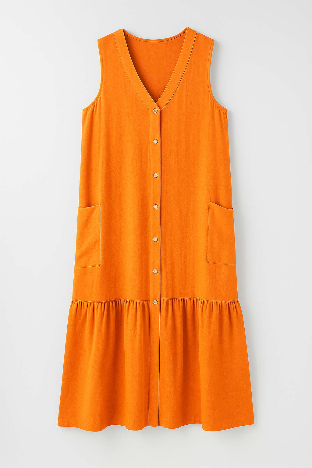 Royce | Abito da spiaggia senza maniche in tessuto fluido - Arancione - cute summer dress fashion fashion style: summer Frauen Kleider SUMMER summer dress - Concept Palermo