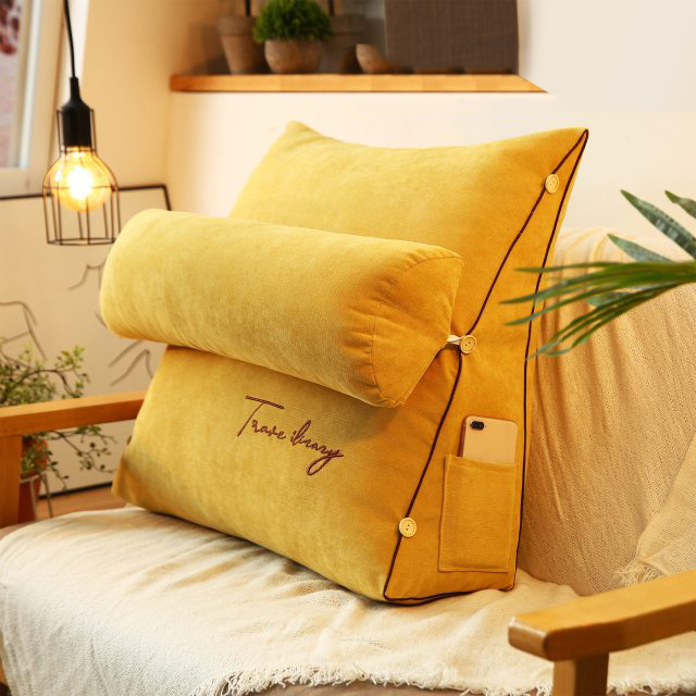 Cuscino da Letto - Cuscino di Schienale Triangolare - Giallo - new_for_google Zeer gewild-tag - Concept Palermo