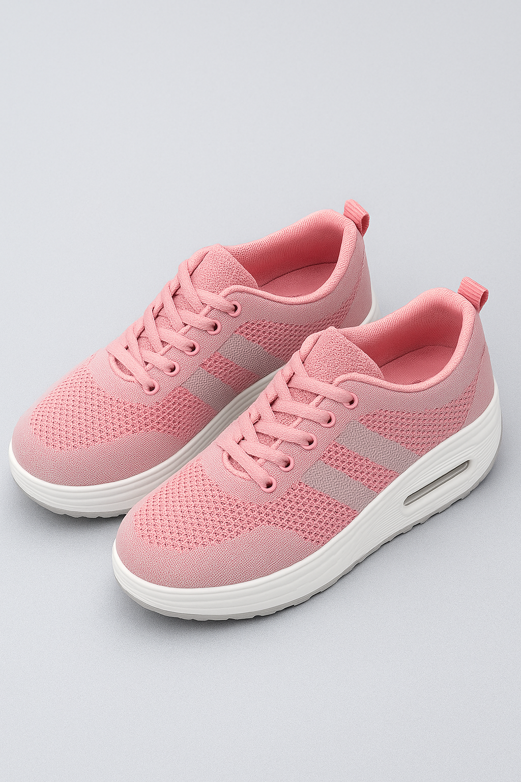 Demi | Scarpe sportive da donna con tacco a blocco e mesh traspirante - Rosso - - Concept Palermo
