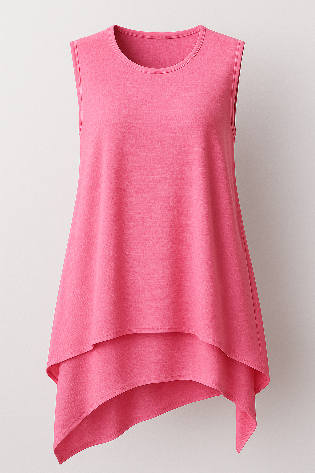 Aria | Top senza maniche asimmetrica fluida - Rosa - - Concept Palermo