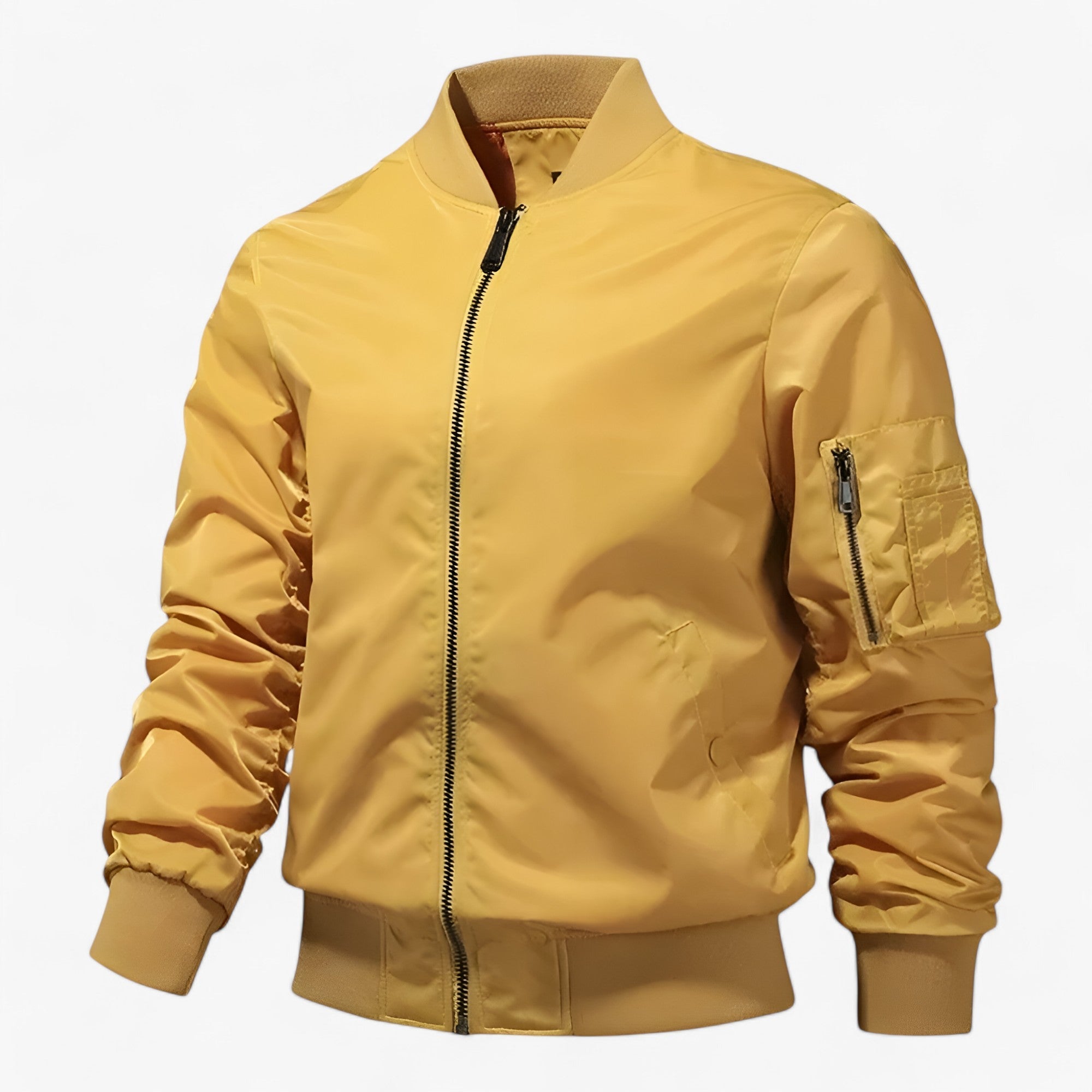 Giacca da pilota Aero | Uomo - Giacca da volo con colletto rialzato Unicolore - giallo - jacket jacket for men Jackets & Coats Outerwear & Jackets winter jacket Winter jacket men - Concept Palermo