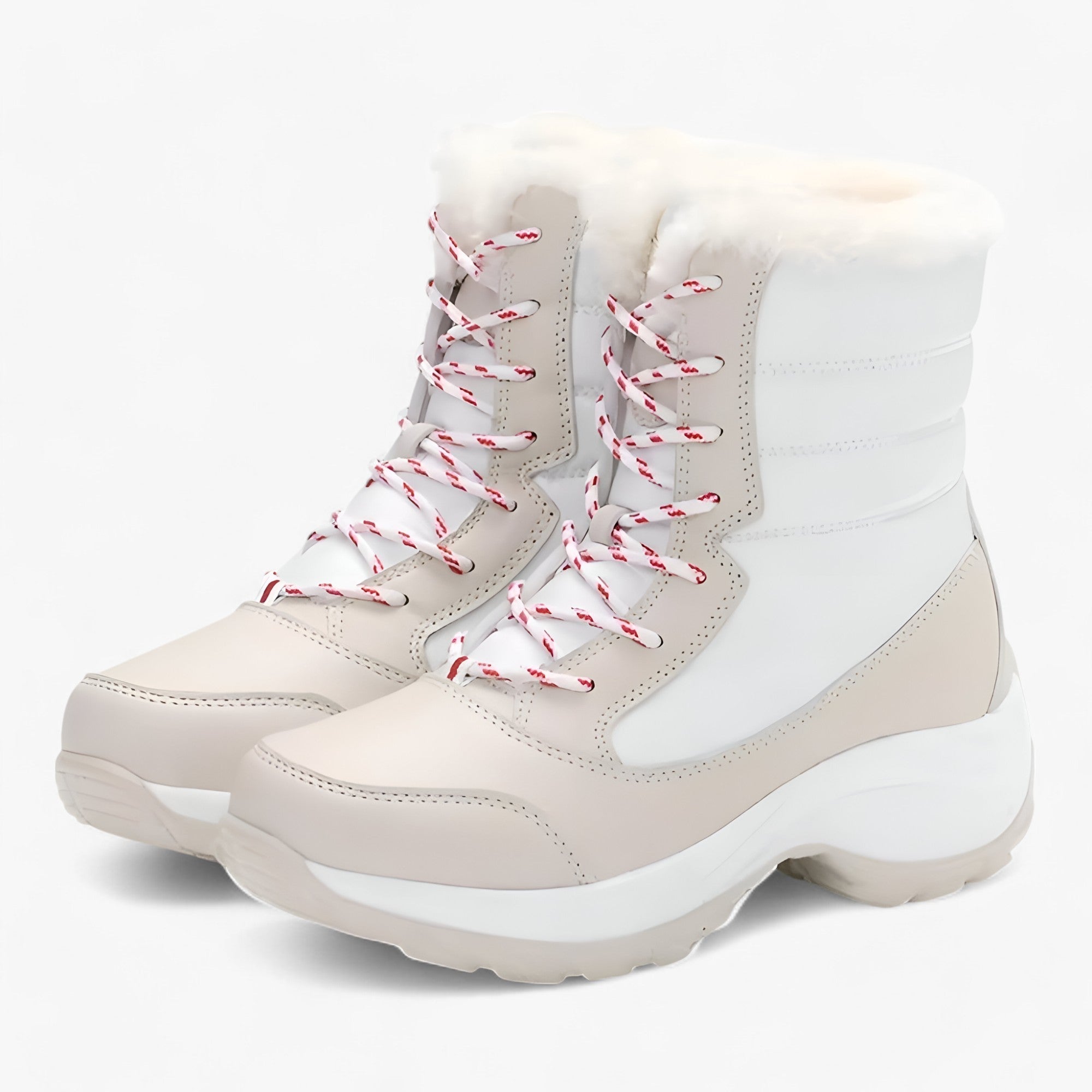 Sofia | Stivali ortopedici in pelliccia sintetica - Stivali invernali impermeabili e riscaldanti - Crema - shoes shoes for women Shoes women - Concept Palermo