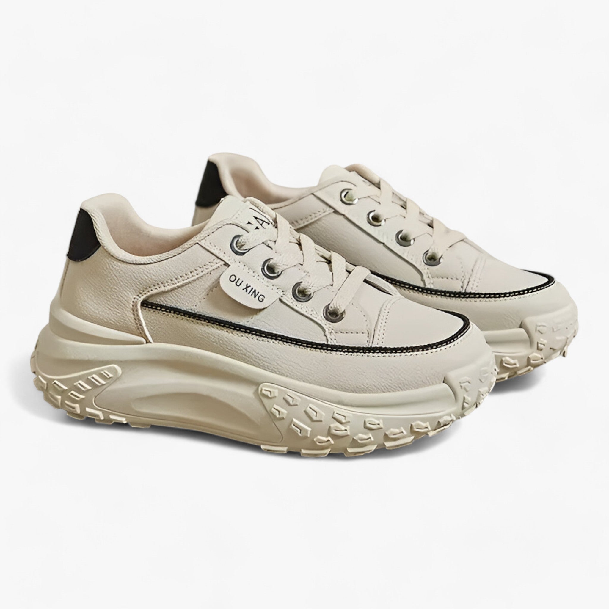Ava | Sneakers Retro con Piattaforma - Eleganza Versatile per uno Stile Unico - Kaki - shoes Shoes women - Concept Palermo