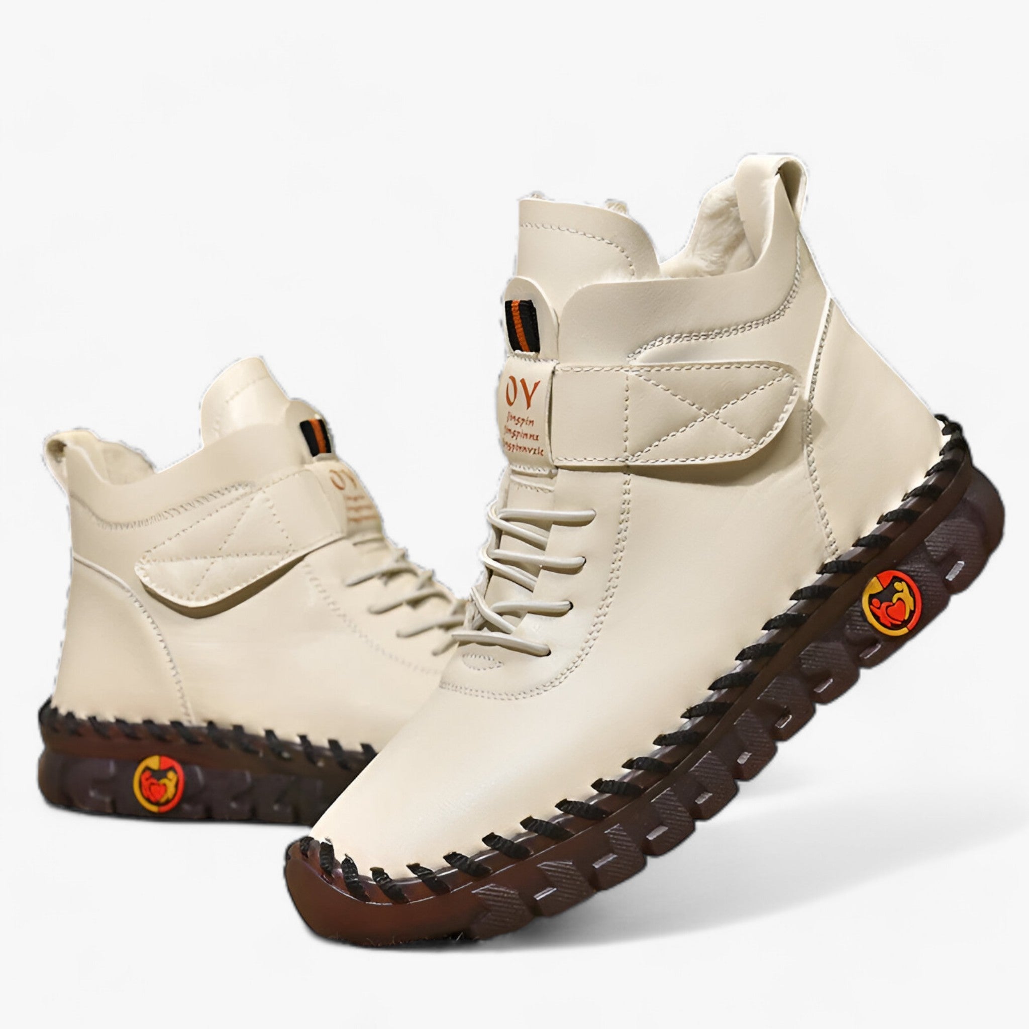 Sici | Stivali in pelle ortopedici con fodera - Comfort invernale, impermeabili e caldi - Crema - Populair-tag shoes shoes for women Shoes men Shoes women - Concept Palermo