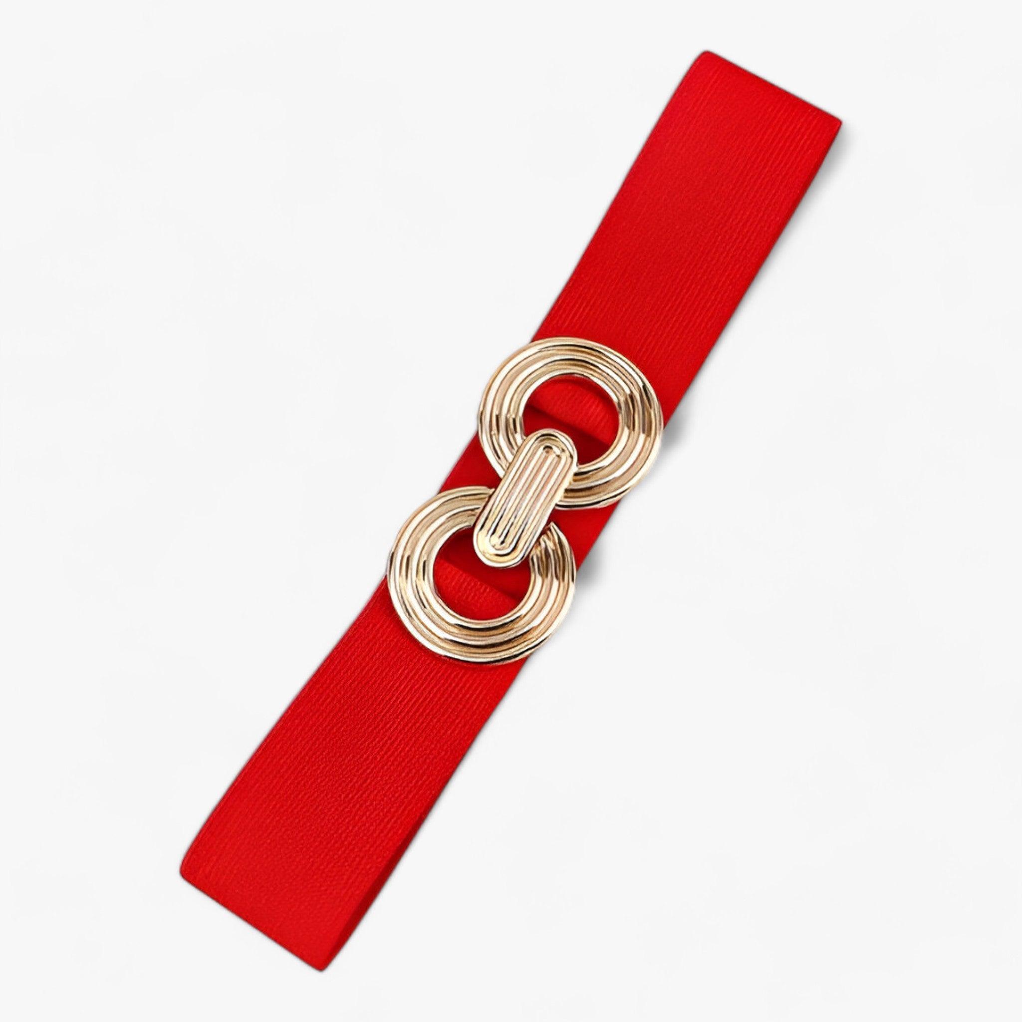 Chic | Elastico in vita - Perfetto per le feste e l'uso quotidiano - Rossa - ADULT Belts China (mainland) fashion Geometric Polyester WOMEN women belts - Concept Palermo