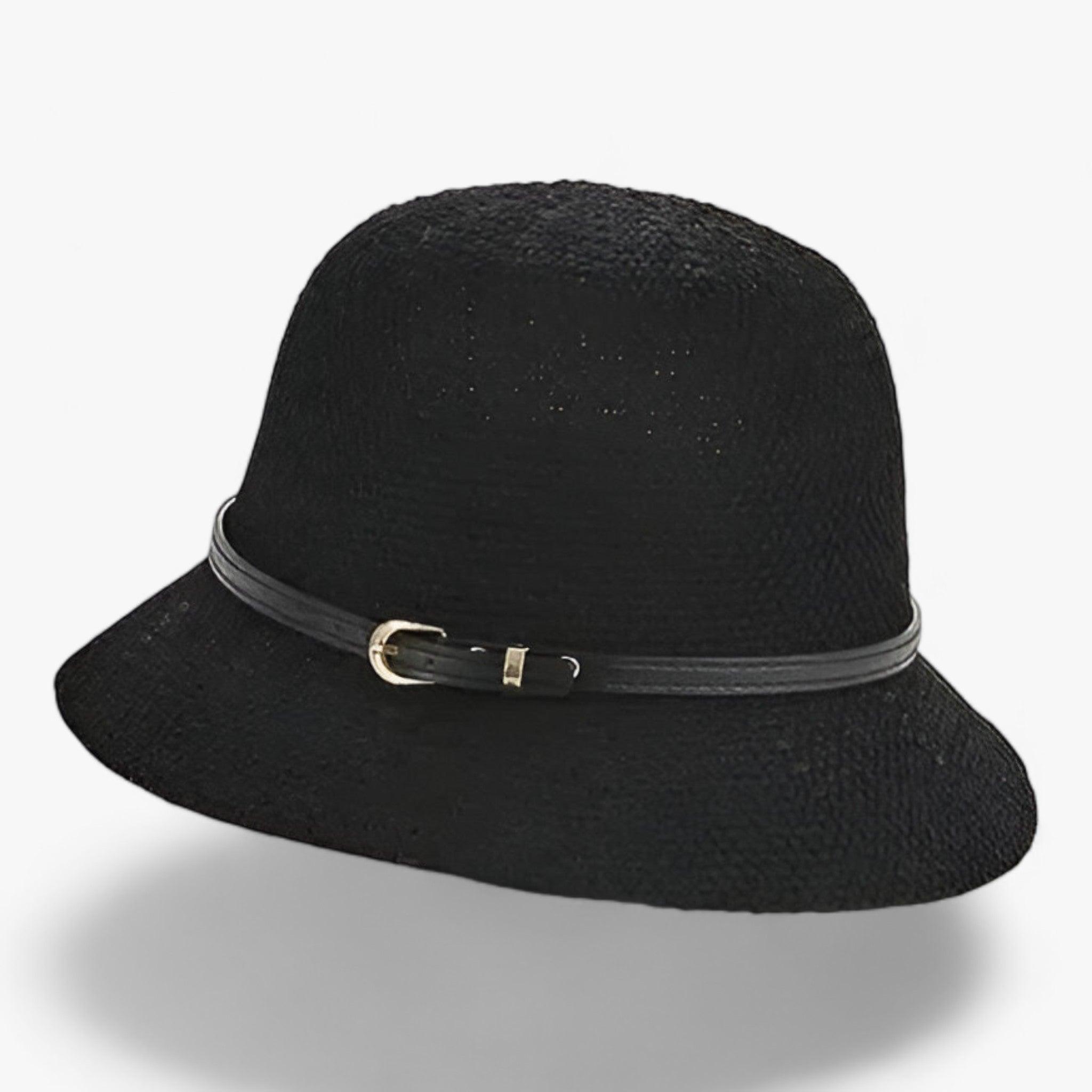 Breeze | Elegante cappello da sole in lino - Facilmente pieghevole e con protezione UV - Nero - Spring and Summer Sun Hats Sun Protection WOMEN - Concept Palermo