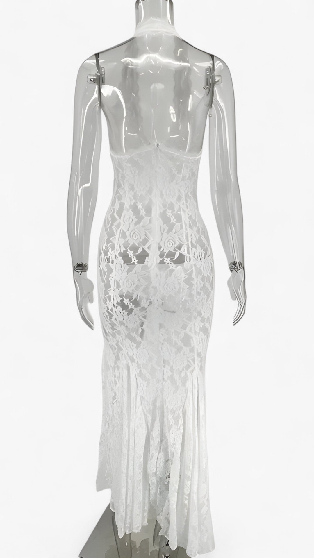 Tossy | Abito lungo elegante - Rinnova il tuo guardaroba estivo - - Ankle-Length Lace Lace Dress Natural Neck-mounted Polyester regular Sexy & Club Sheath sleeveless slim fit Spring/Summer synthetic fiber TOSSY WOMEN - Concept Palermo