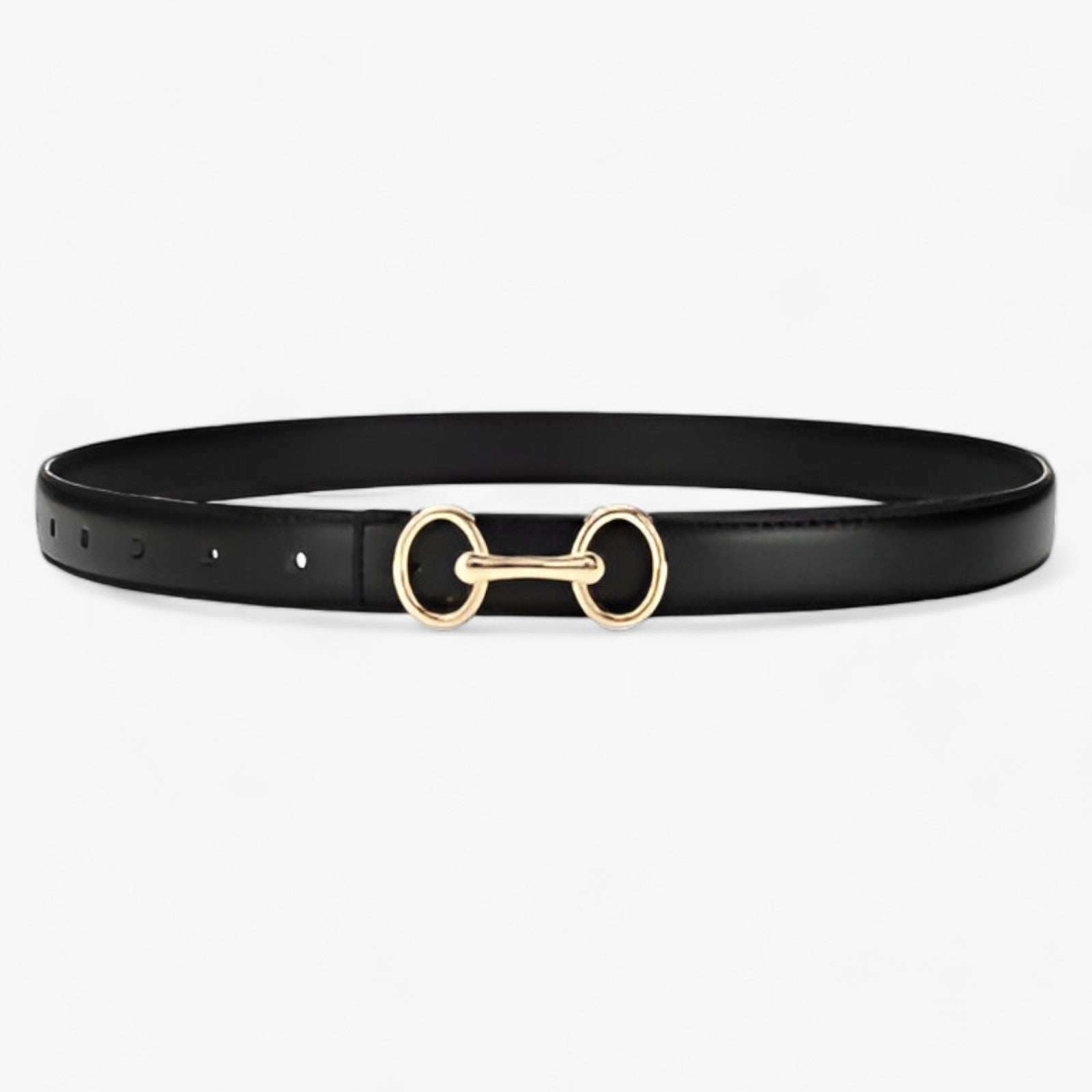 Voll | Cintura in pelle elegante e versatile per ogni occasione - Nero - 2.4cm ADULT Belts cowskin fashion Mainland China Solid WOMEN Zhejiang - Concept Palermo