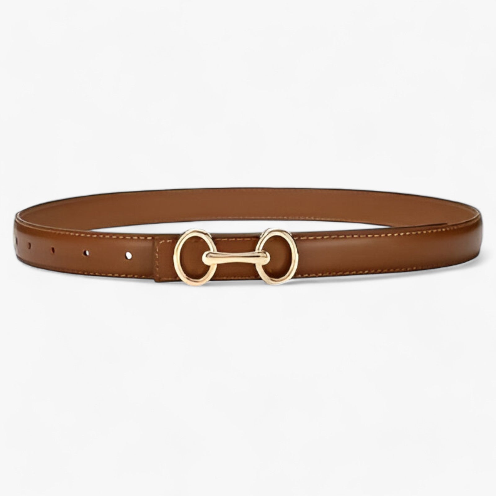 Voll | Cintura in pelle elegante e versatile per ogni occasione - Marrone - 2.4cm ADULT Belts cowskin fashion Mainland China Solid WOMEN Zhejiang - Concept Palermo