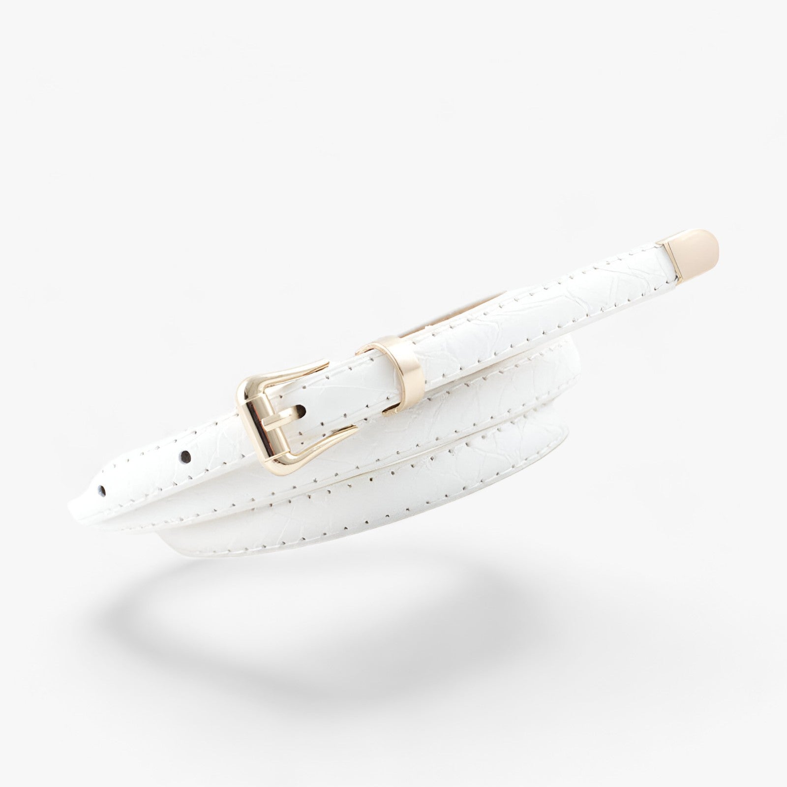 Cintura elegante da donna in motivo serpente – Stilosa e alla moda - Bianco - 1.1cm ADULT Alloy Belts Casual Home Mainland China Party PU Solid Wholesale WOMEN Workplace - Concept Palermo