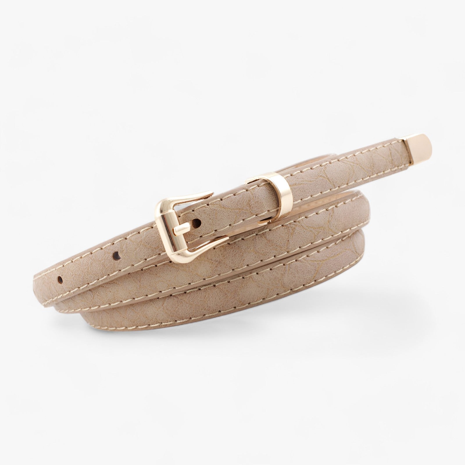 Cintura elegante da donna in motivo serpente – Stilosa e alla moda - Beige - 1.1cm ADULT Alloy Belts Casual Home Mainland China Party PU Solid Wholesale WOMEN Workplace - Concept Palermo