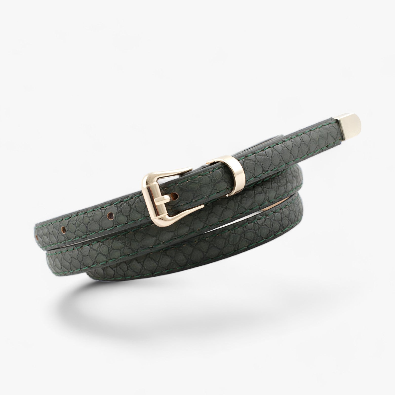Cintura elegante da donna in motivo serpente – Stilosa e alla moda - Verde - 1.1cm ADULT Alloy Belts Casual Home Mainland China Party PU Solid Wholesale WOMEN Workplace - Concept Palermo