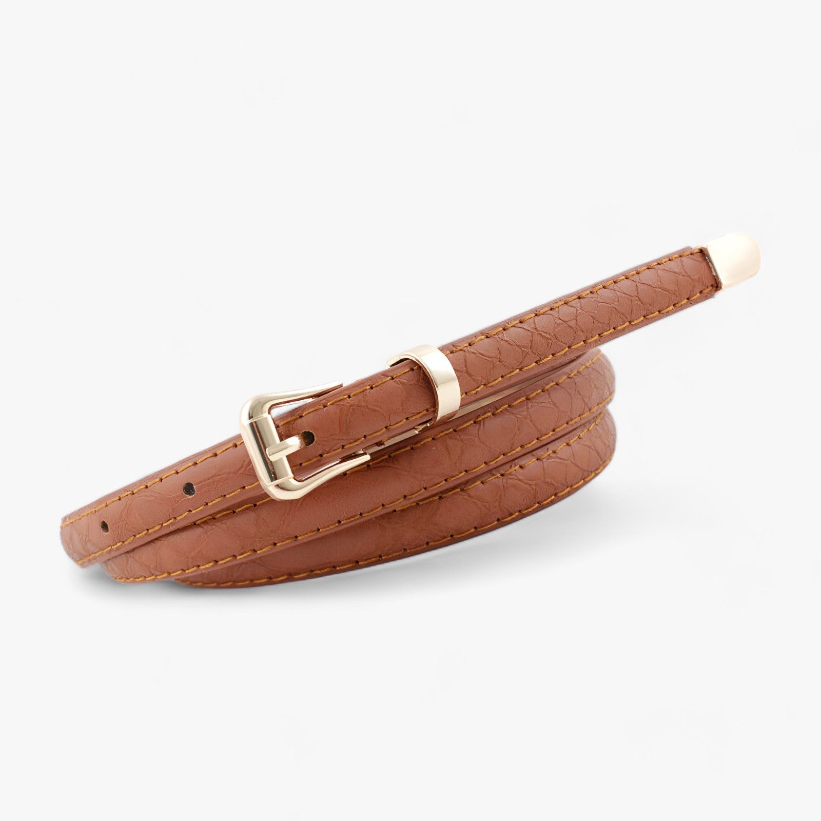 Cintura elegante da donna in motivo serpente – Stilosa e alla moda - Marrone - 1.1cm ADULT Alloy Belts Casual Home Mainland China Party PU Solid Wholesale WOMEN Workplace - Concept Palermo