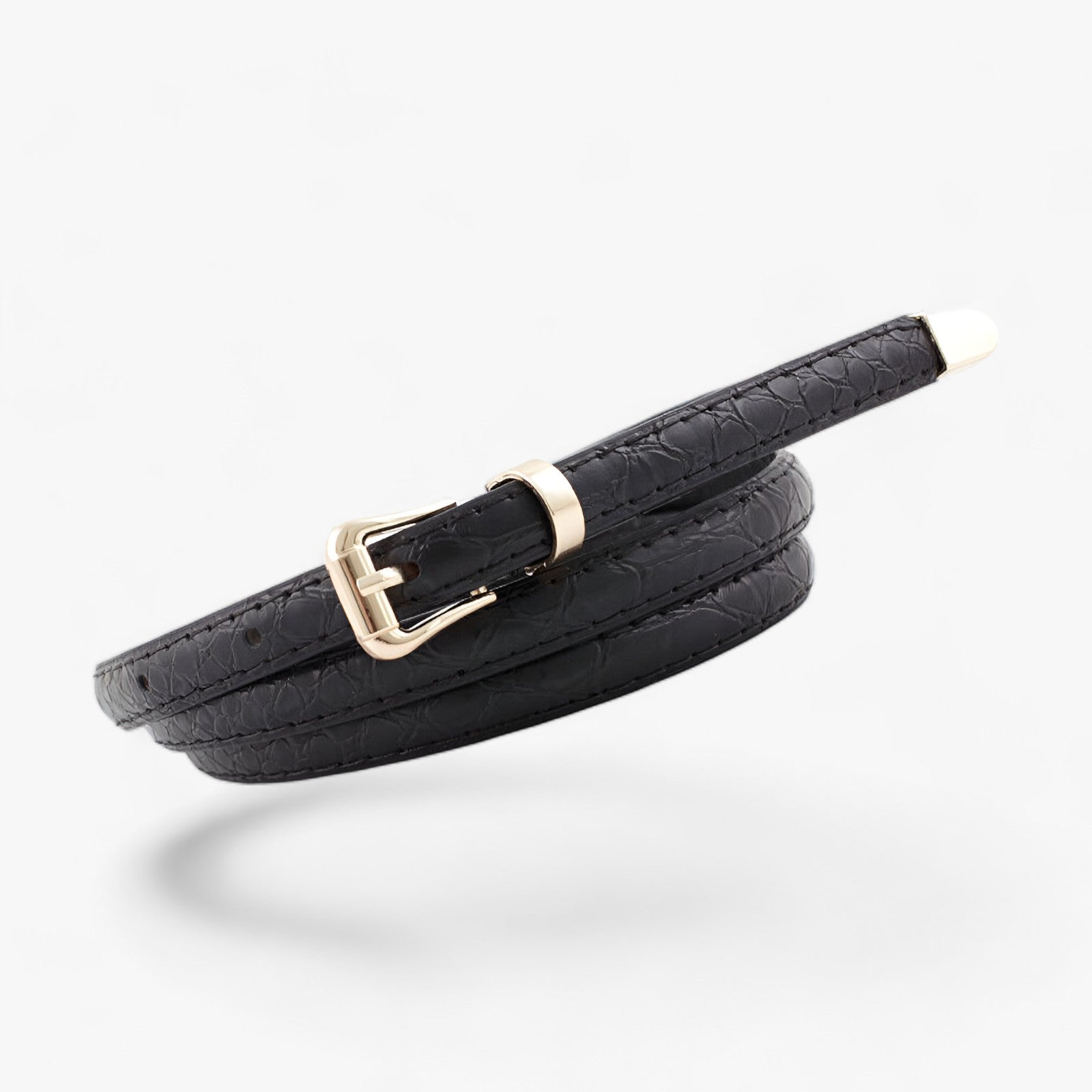 Cintura elegante da donna in motivo serpente – Stilosa e alla moda - Nero - 1.1cm ADULT Alloy Belts Casual Home Mainland China Party PU Solid Wholesale WOMEN Workplace - Concept Palermo