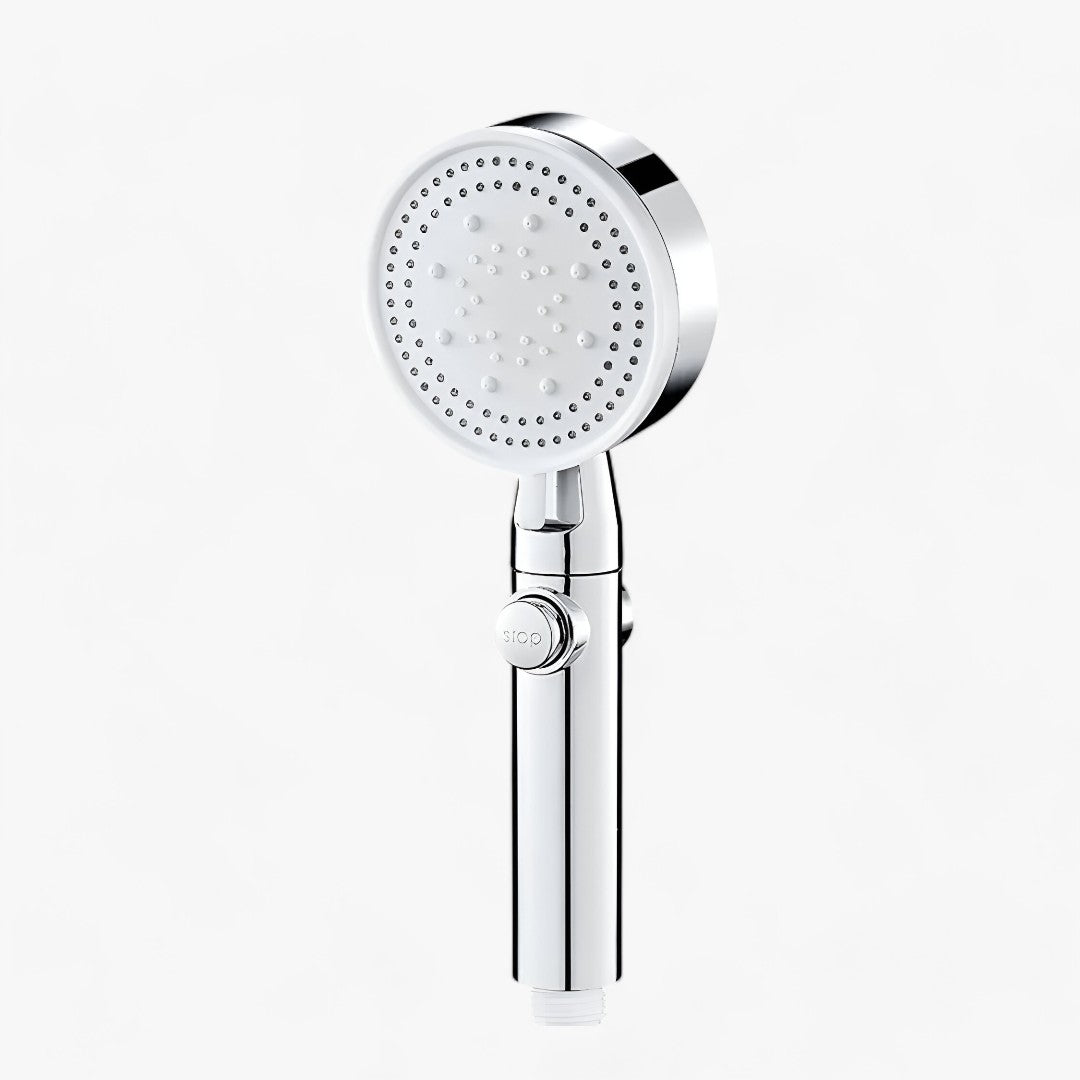 AquaBoost | Soffione doccia - Docce potenti e personalizzabili - Stile 1-Argento - ABS Plastic CE Fixed Support Type Hand Hold Mainland China No None Round shower head Single Head Water Saving Shower Heads - Concept Palermo