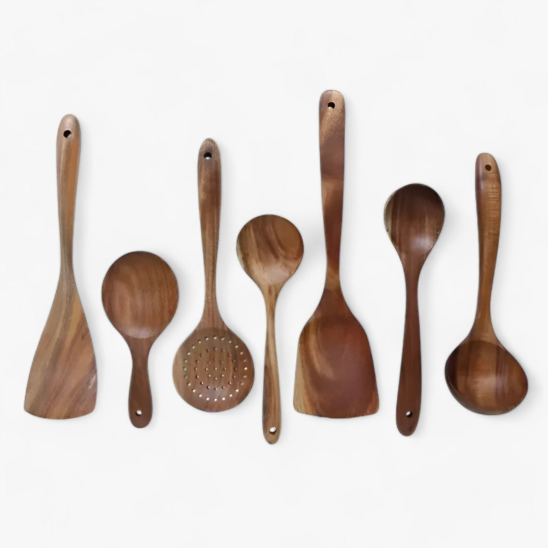 Set di posate da 7 pezzi TeakCraft | - Migliorate la vostra esperienza culinaria - - Mainland China - Concept Palermo