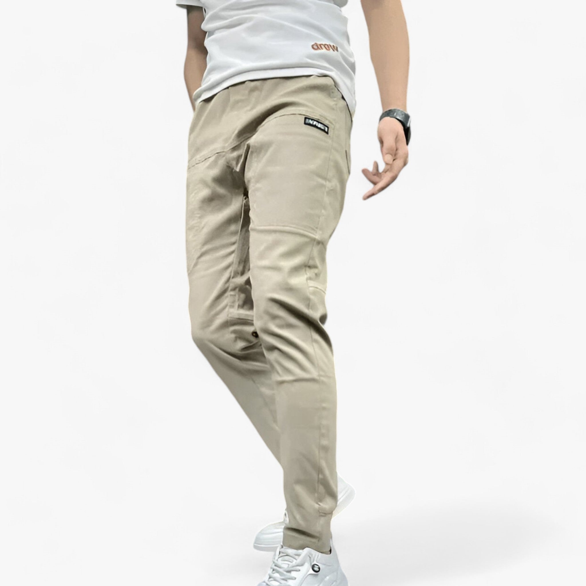 Max | Pantaloni cargo in stretch - Massima flessibilità - Beige - mannen - Concept Palermo