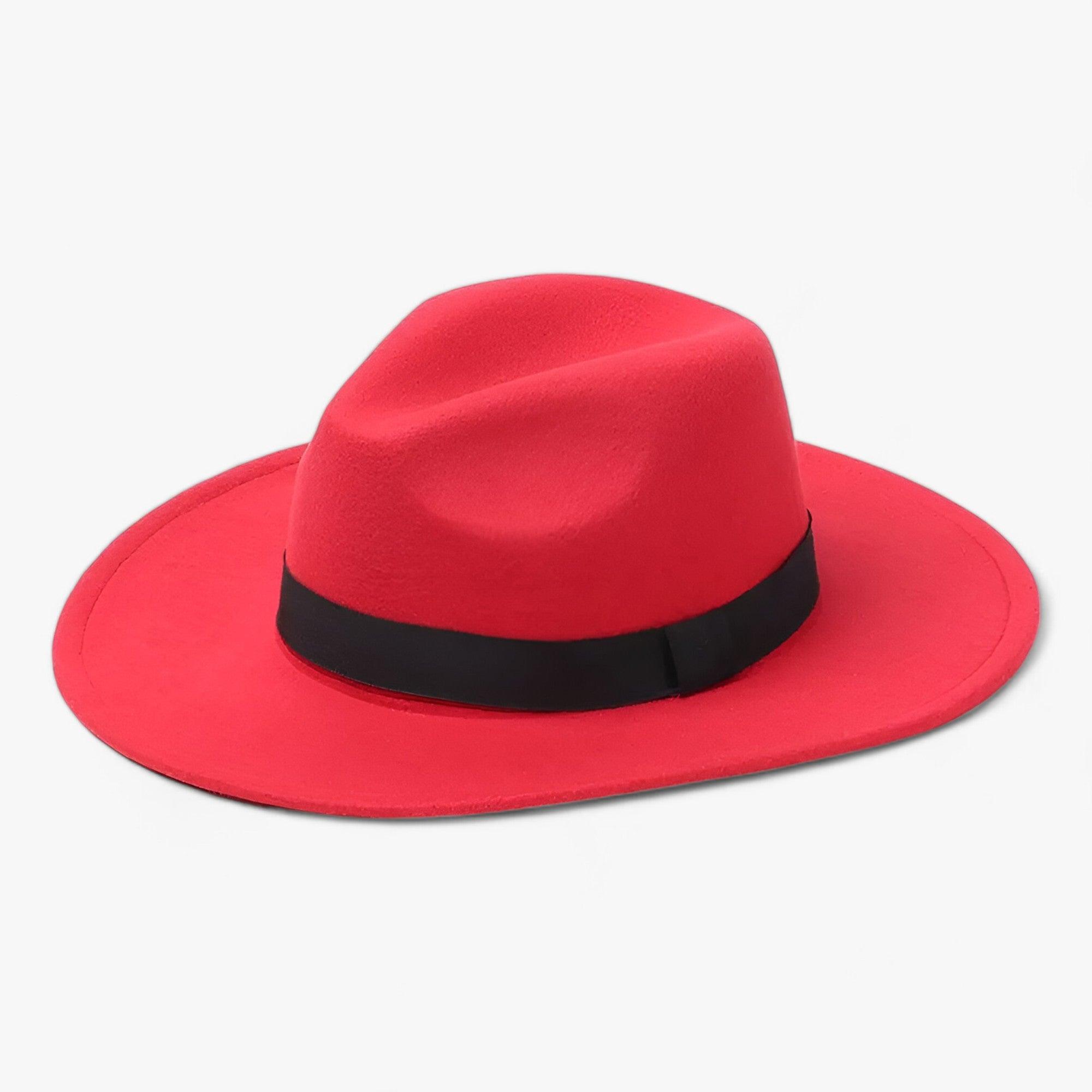 Alexis | Cappello fedora vintage unisex in lana - Stile intramontabile per il clima fresco - Rosso - Hat sun hat WOMEN - Concept Palermo