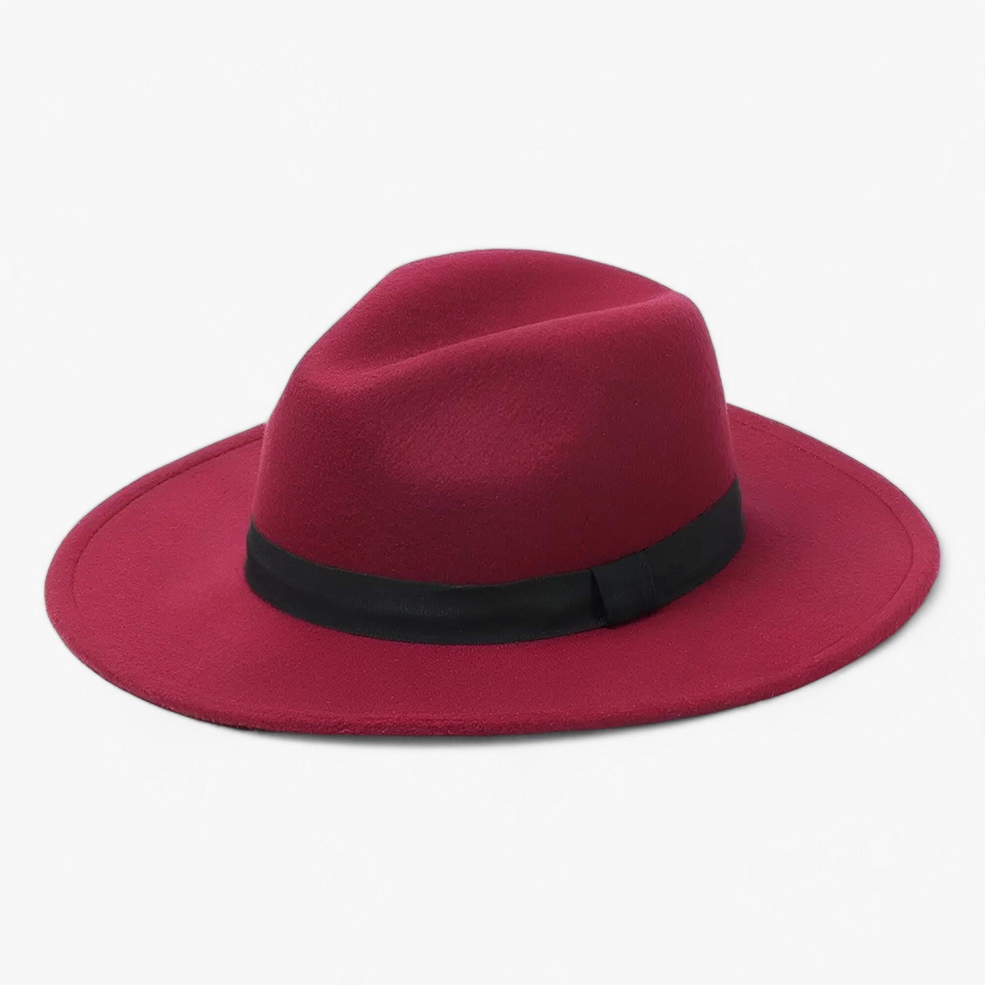 Alexis | Cappello fedora vintage unisex in lana - Stile intramontabile per il clima fresco - Vino rosso - Hat sun hat WOMEN - Concept Palermo