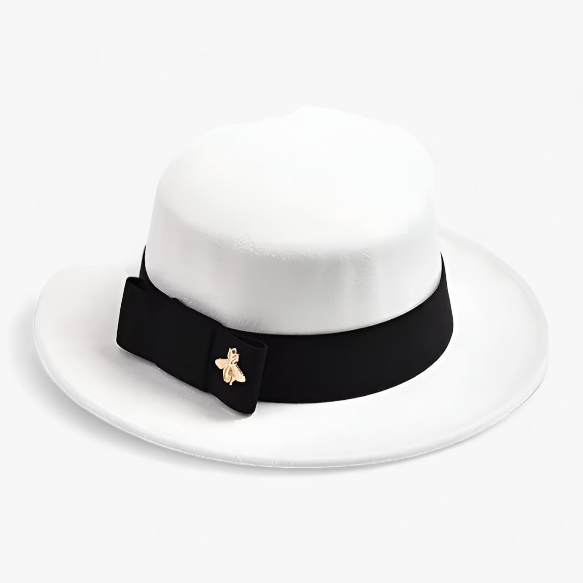 Ambra | Cappello Fedora da donna: elegante e alla moda per le occasioni formali - Bianco 02 - beach hat bucket hats floppy hat Hat Hat for girls straw hat summer hat sun hat Sun Hats wide brim hat women hat - Concept Palermo