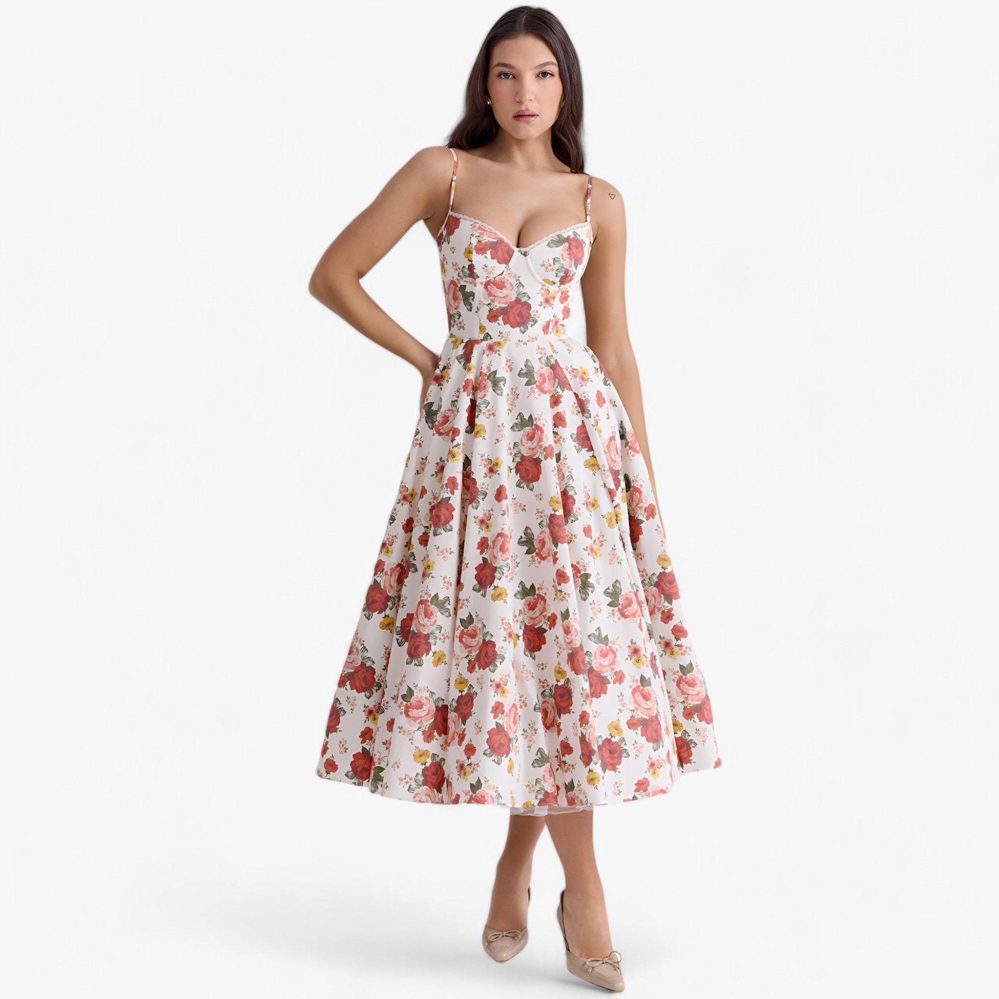 Audrey-abito - eleganza e comfort per ogni occasione - Fiori - Dresses women - Concept Palermo